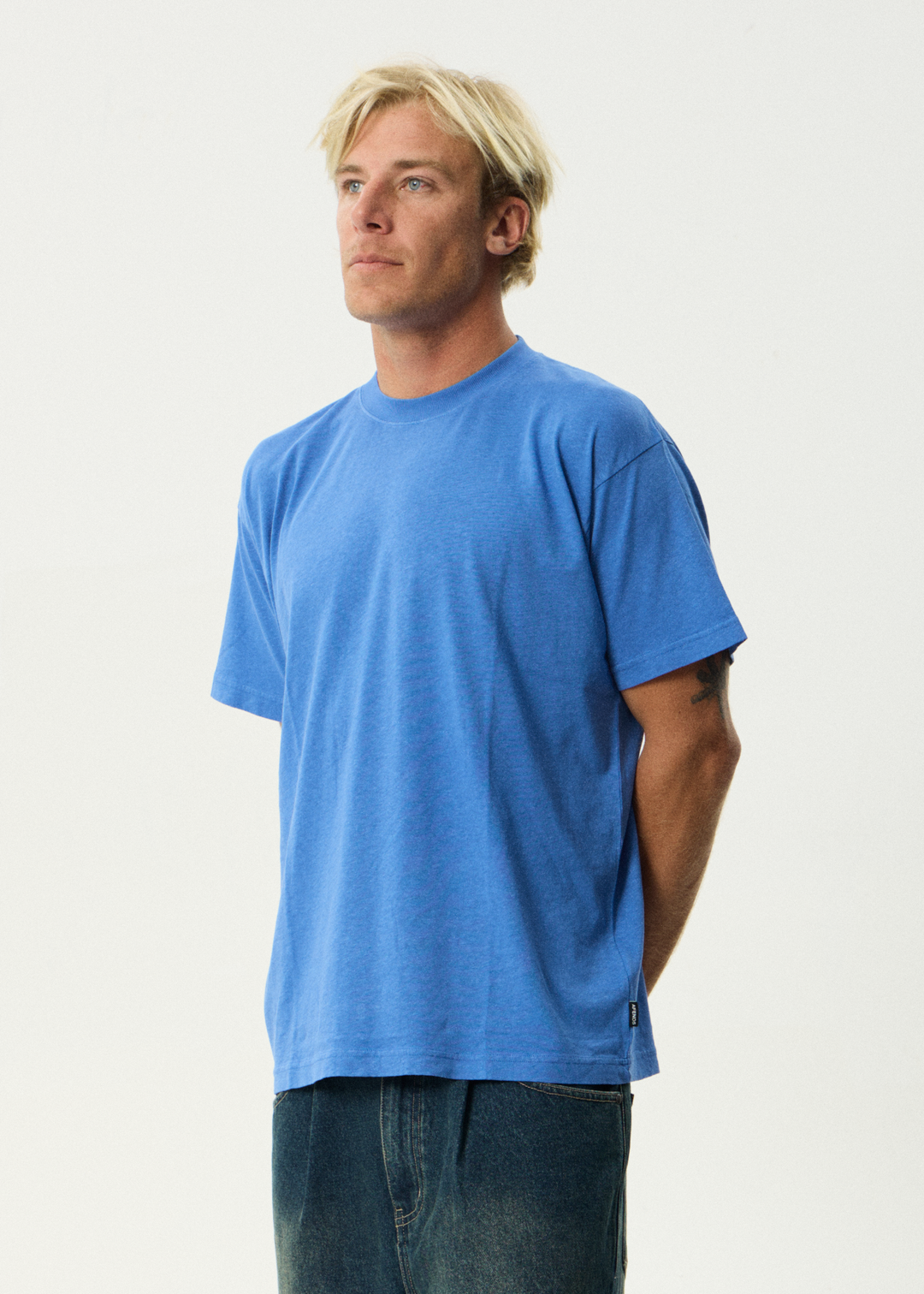 Foundation Boxy Tee - Washed Marina