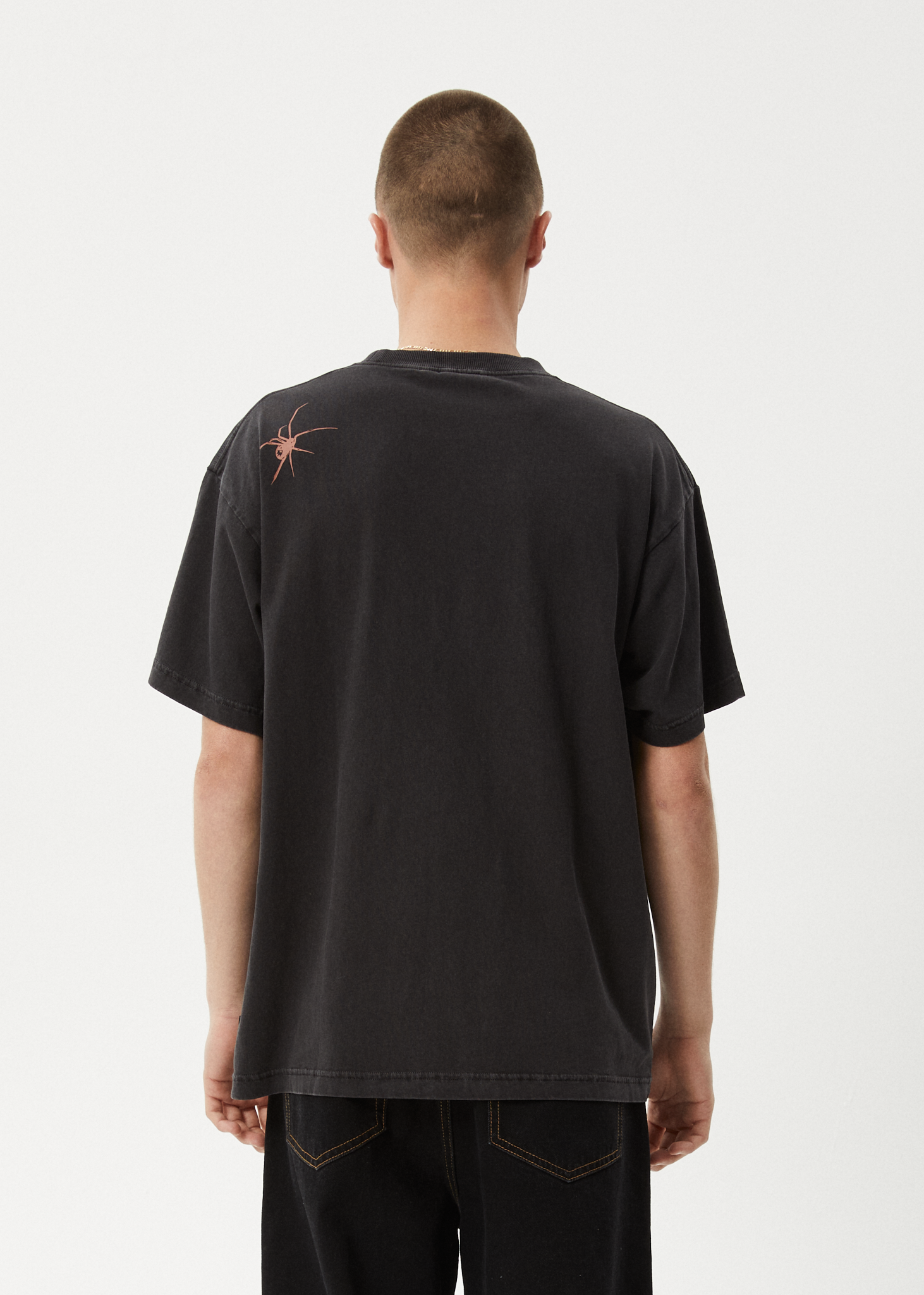 Webhead Boxy Tee - Stone Black
