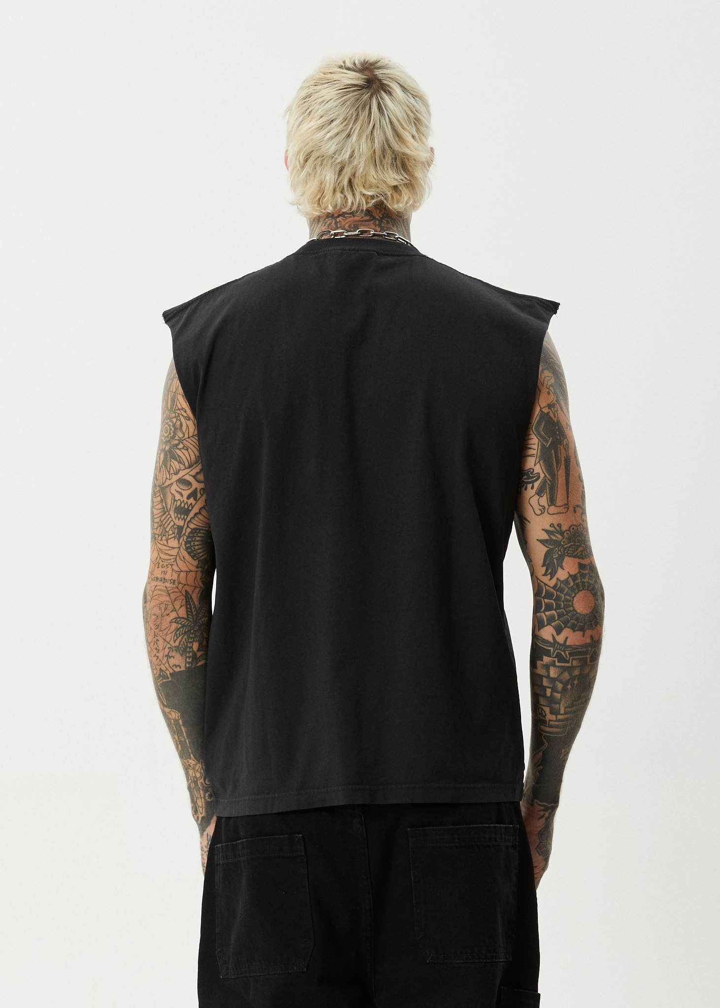 Mix Up - Sleeveless Tee - Stone Black