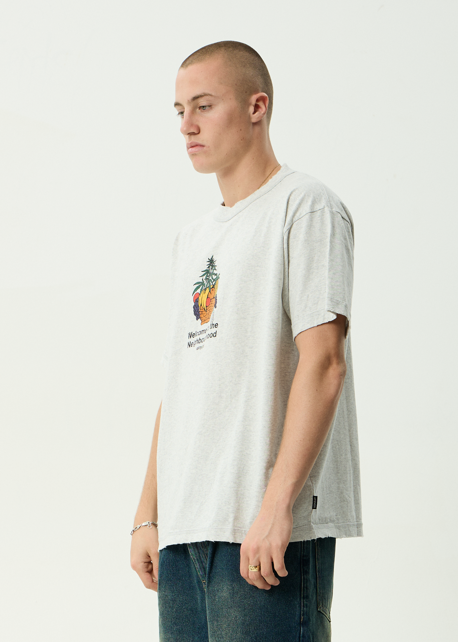 Farmers Market - Recycled Heavyweight Boxy Tee - Grey Marle