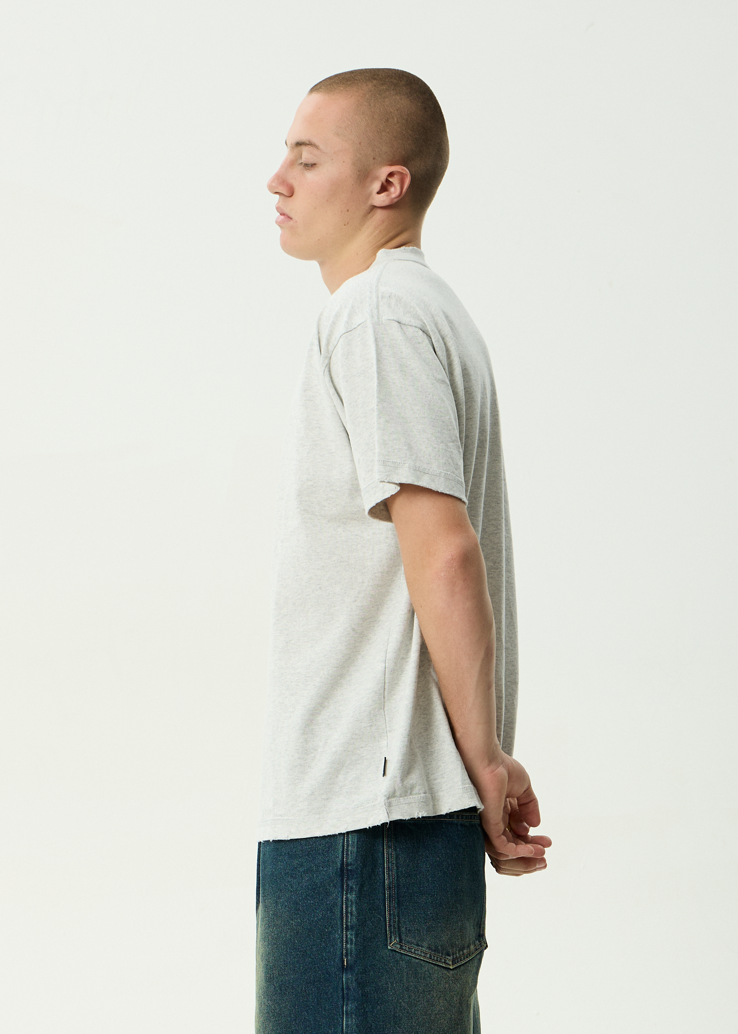 Farmers Market - Recycled Heavyweight Boxy Tee - Grey Marle