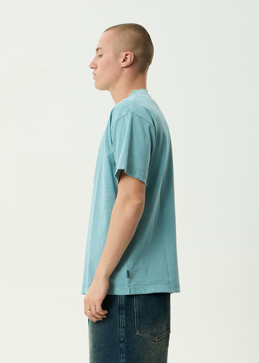 Leisure Process - Recycled Boxy Tee - Washed Overcast