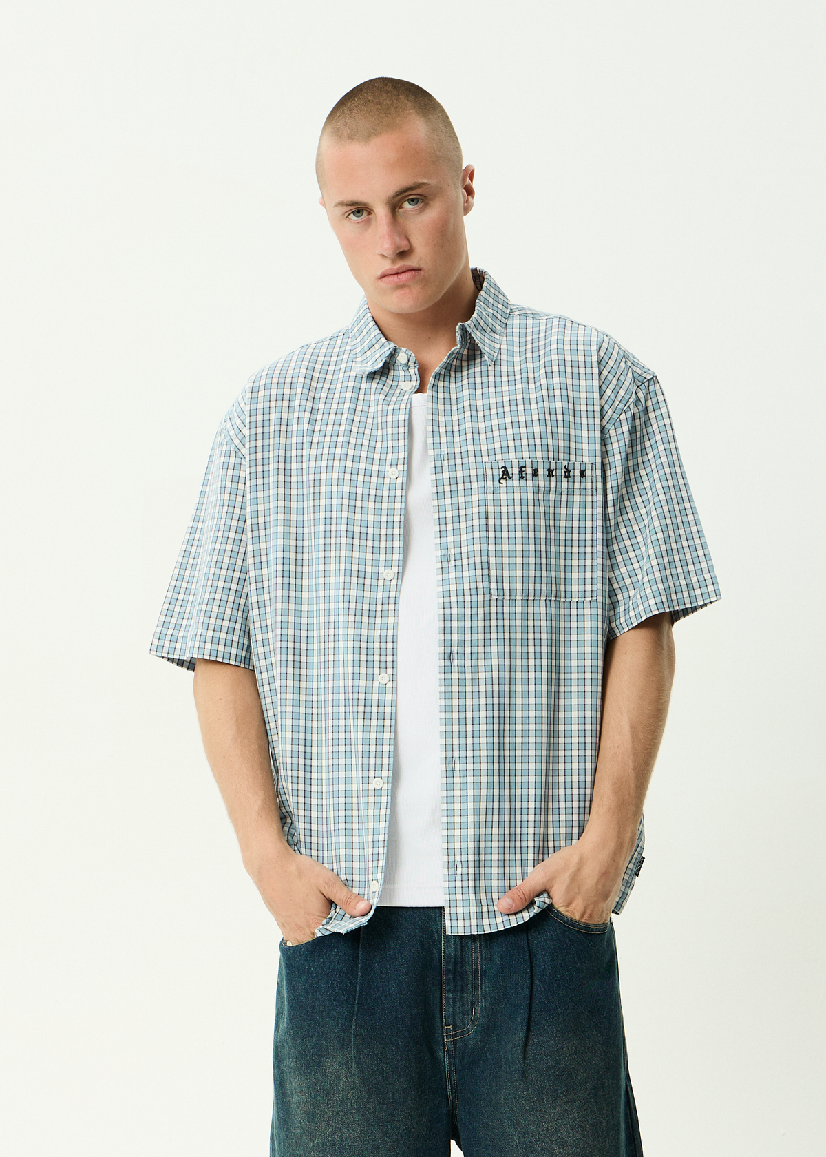 Evans - Short Sleeve Shirt - Overcast Check