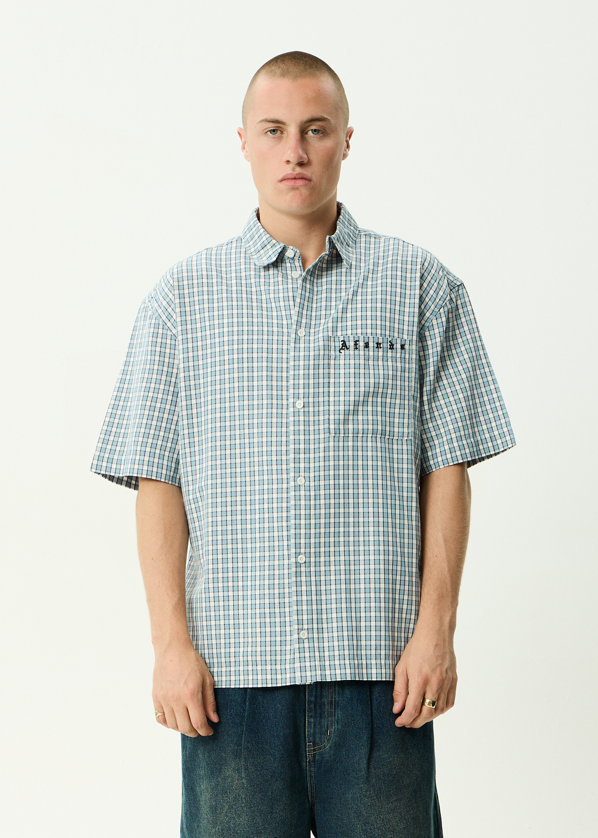 Evans - Short Sleeve Shirt - Overcast Check