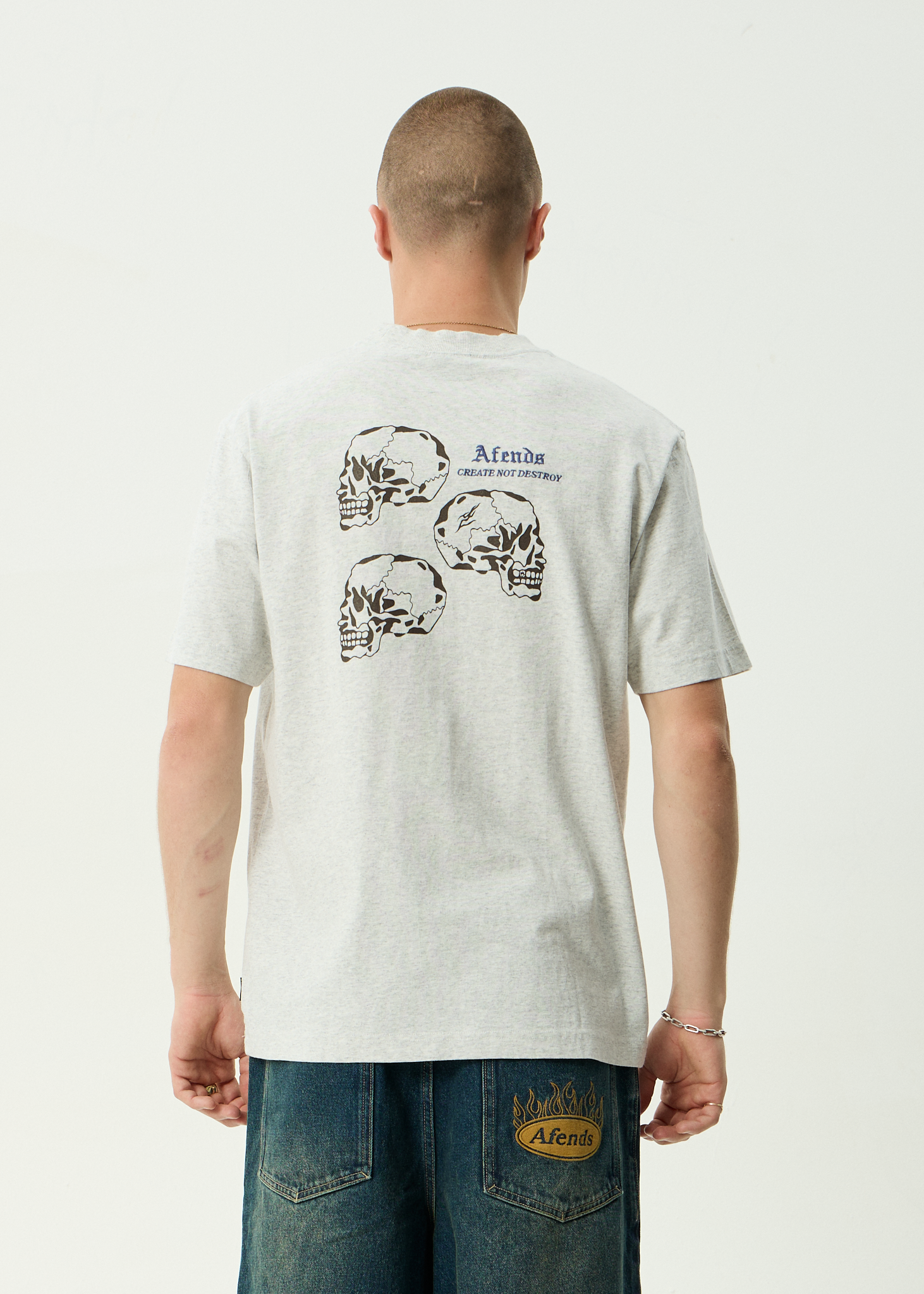 Temporal Heavyweight Retro Tee - Grey Marle