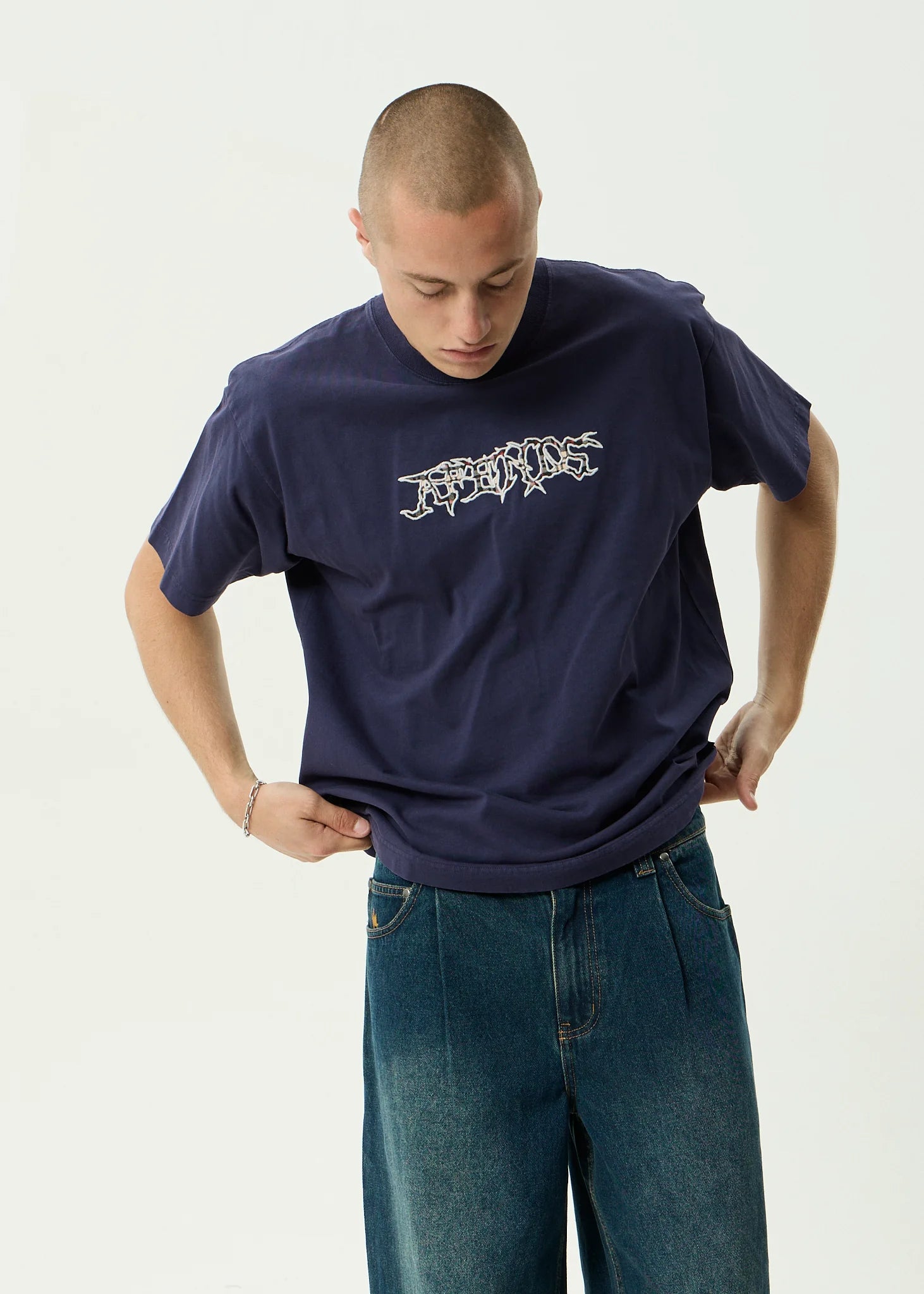Kharma - Heavyweight Boxy Tee - Washed Deep Sea