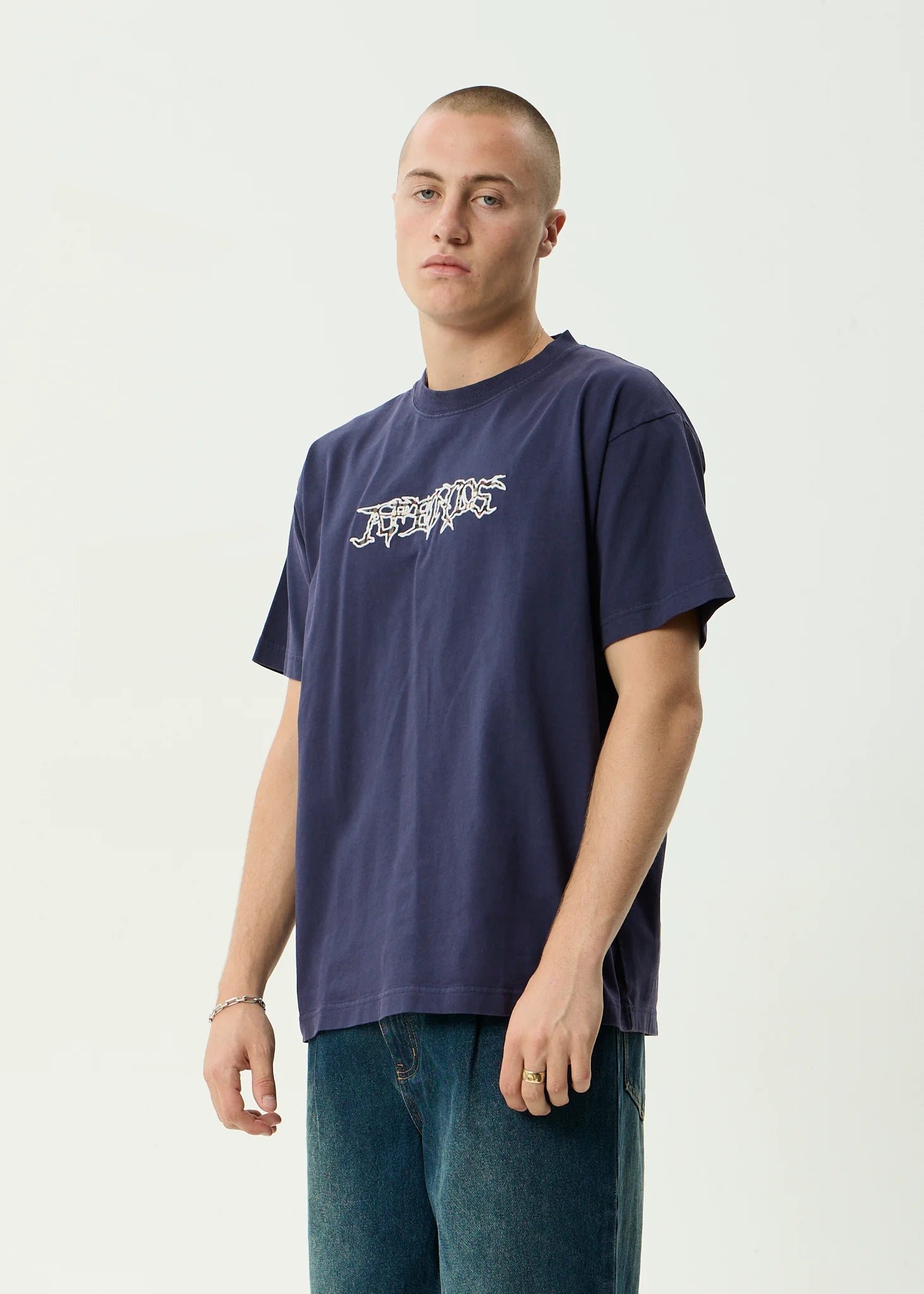 Kharma - Heavyweight Boxy Tee - Washed Deep Sea