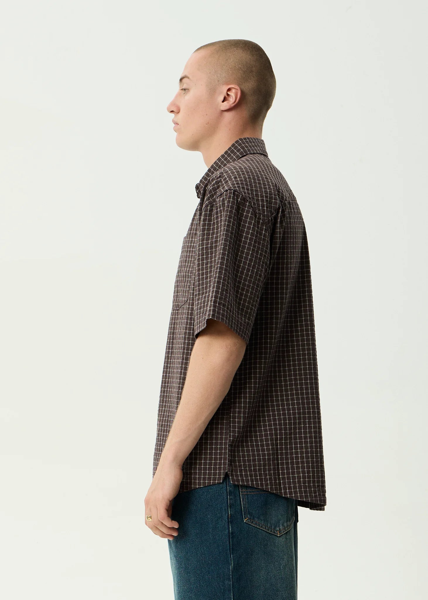 Reverb - Seersucker Short Sleeve Shirt - Chocolate Check