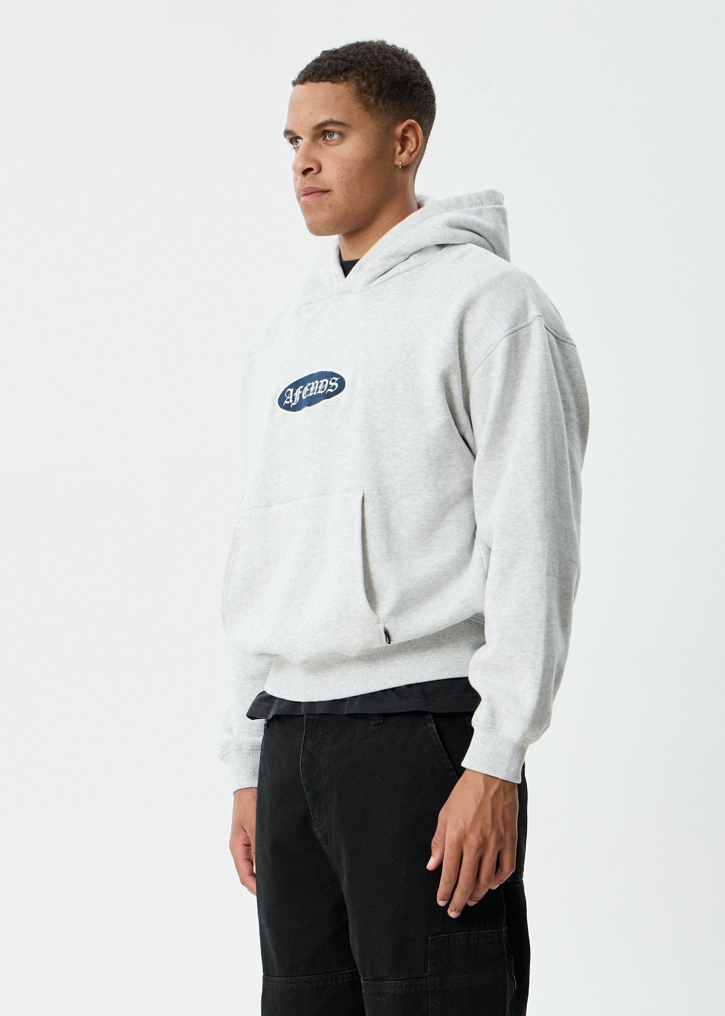 Supply Pull On Hood - Grey Marle