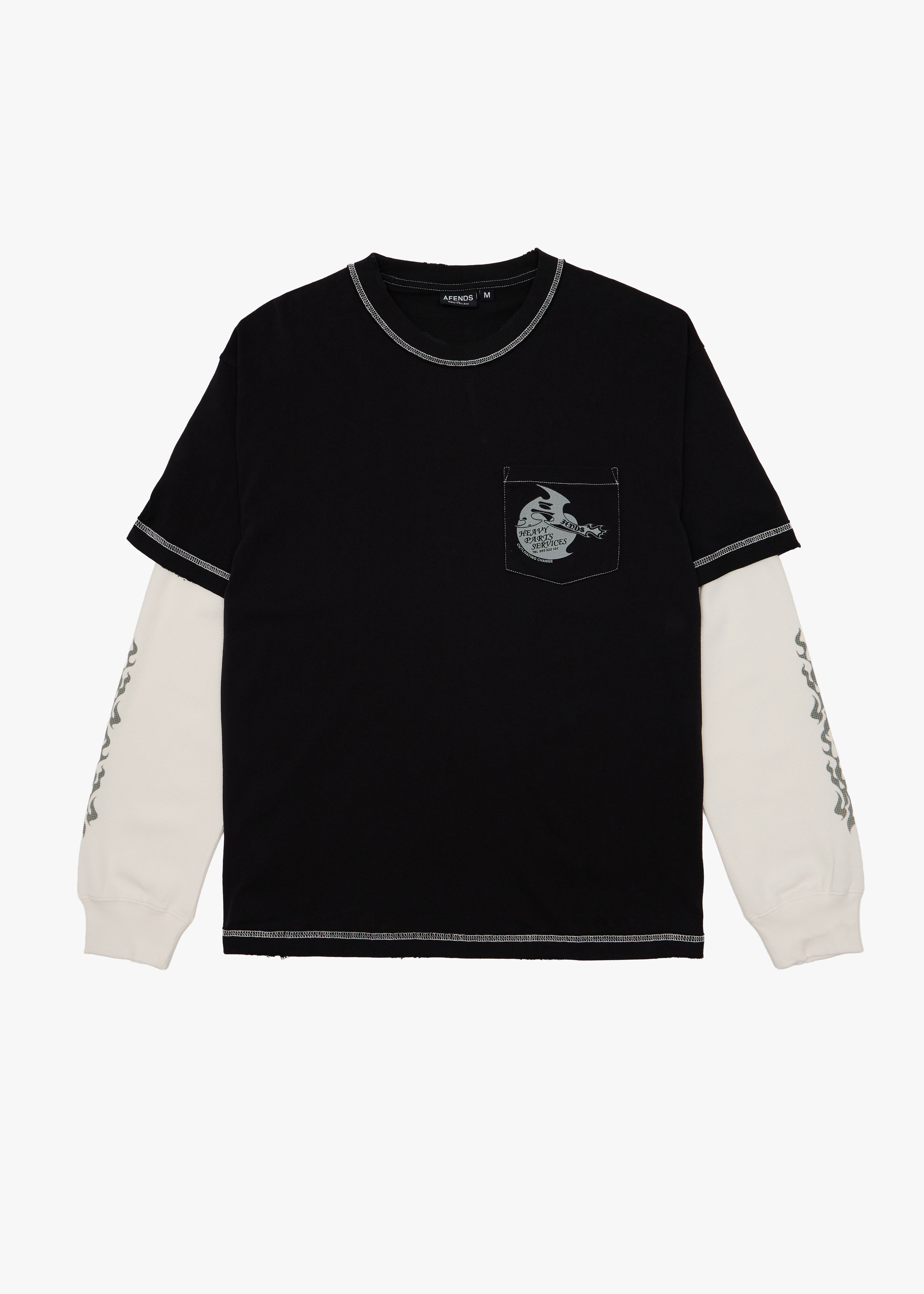 Heavy Parts Waffle Long Sleeve - Stone Black