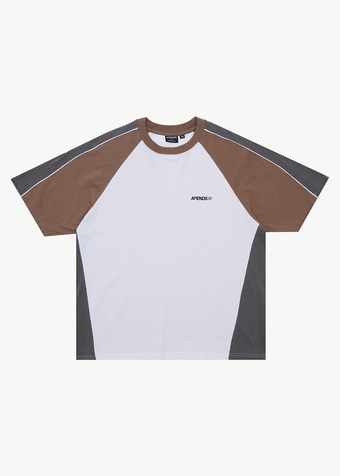 Tallows Panelled Raglan Tee - White