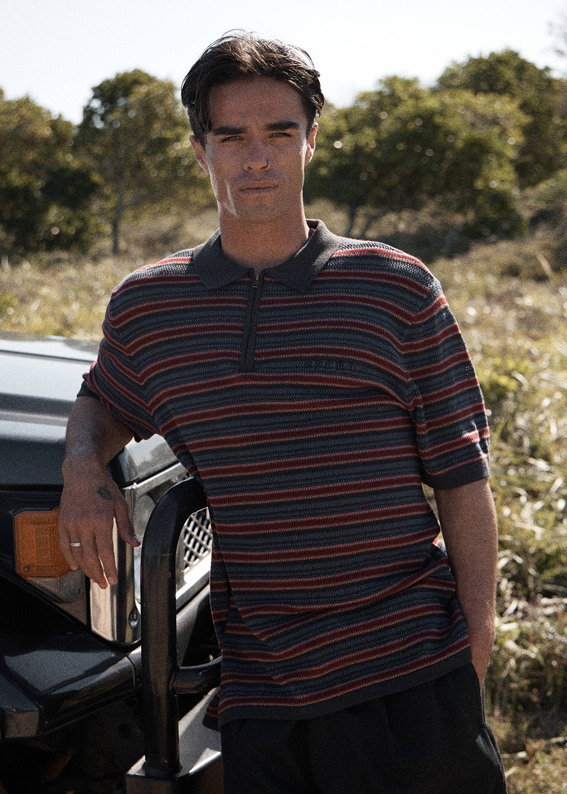 Club Knit Polo Shirt - Club Stripe