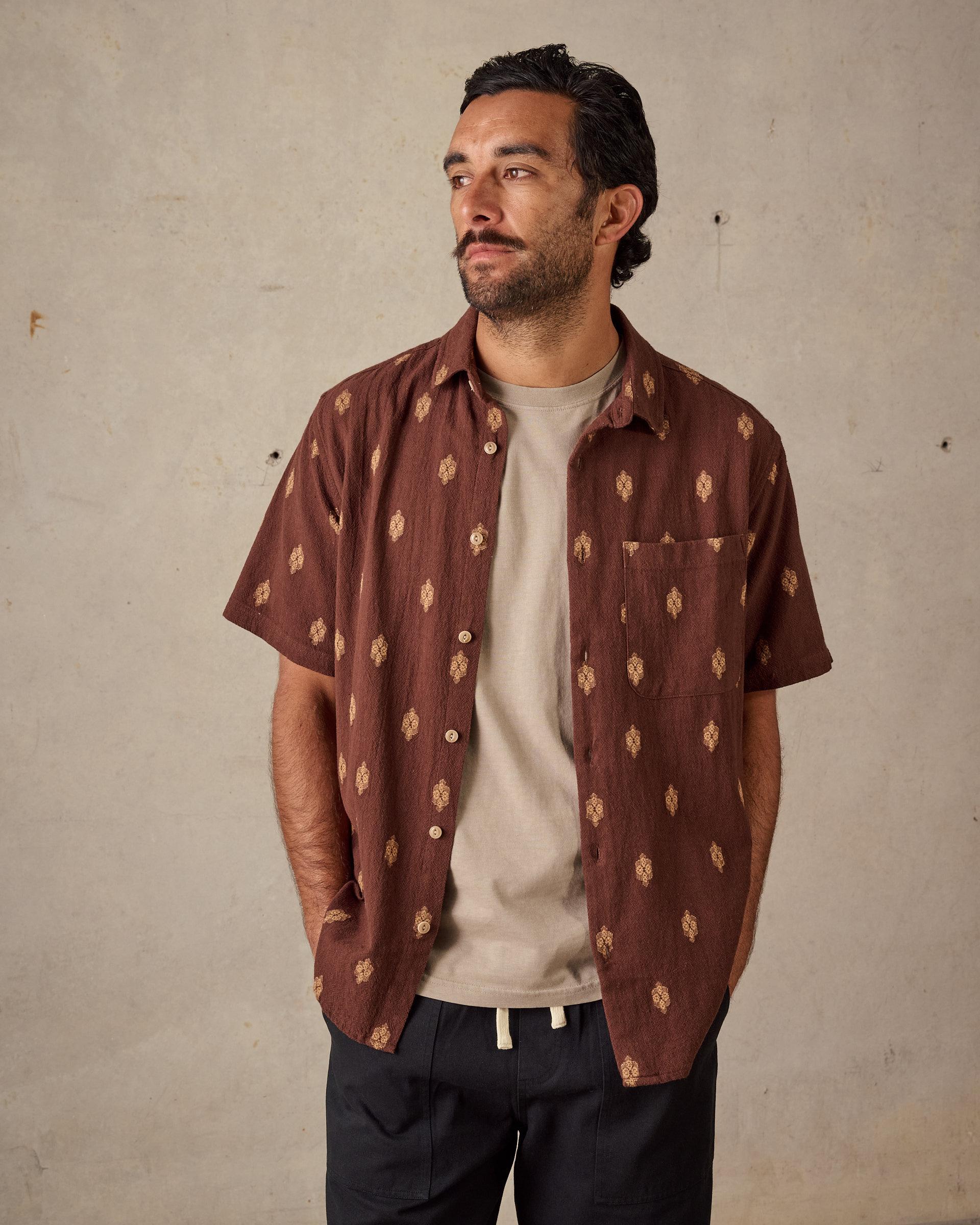 Button Up Shirt - Brown Multi