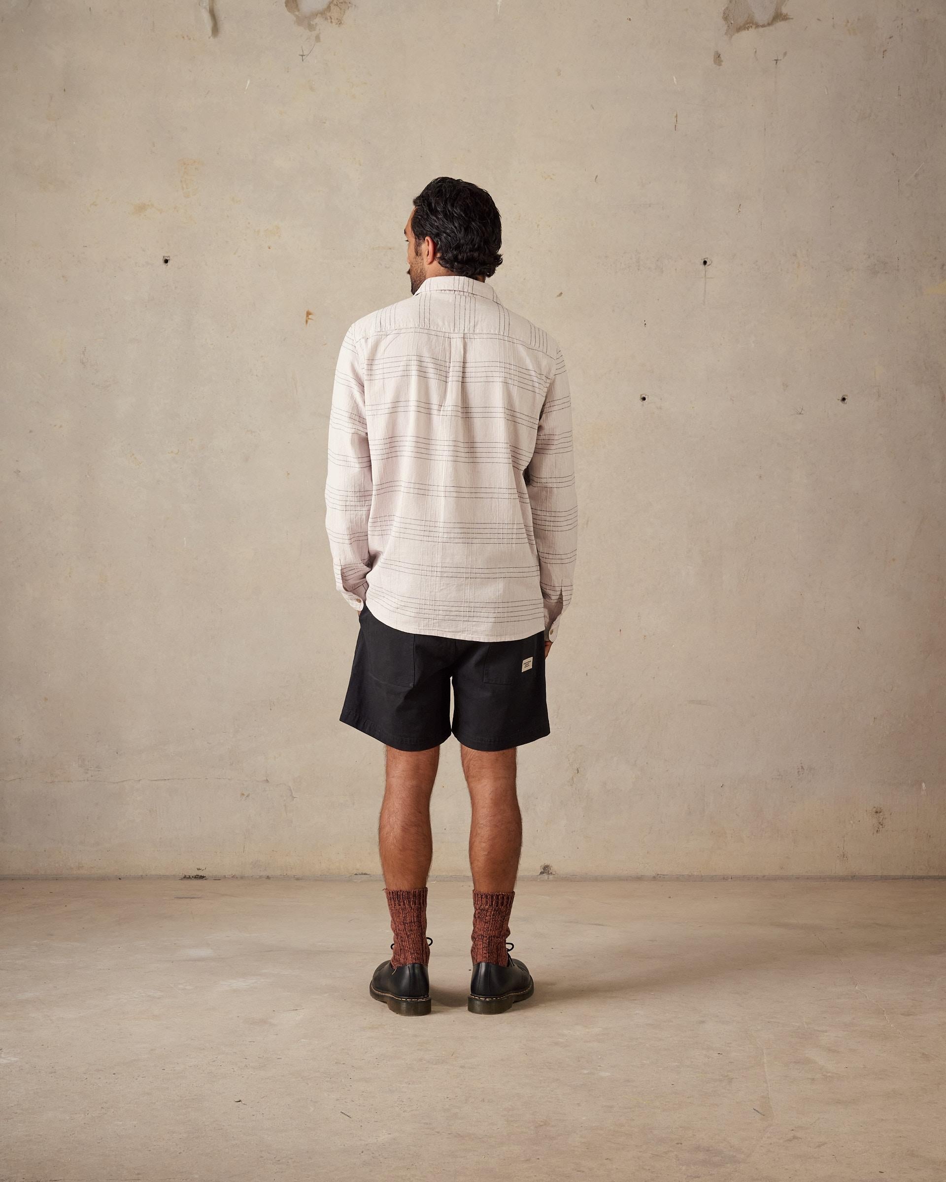 Hemp Long Sleeve Shirt - White Multi