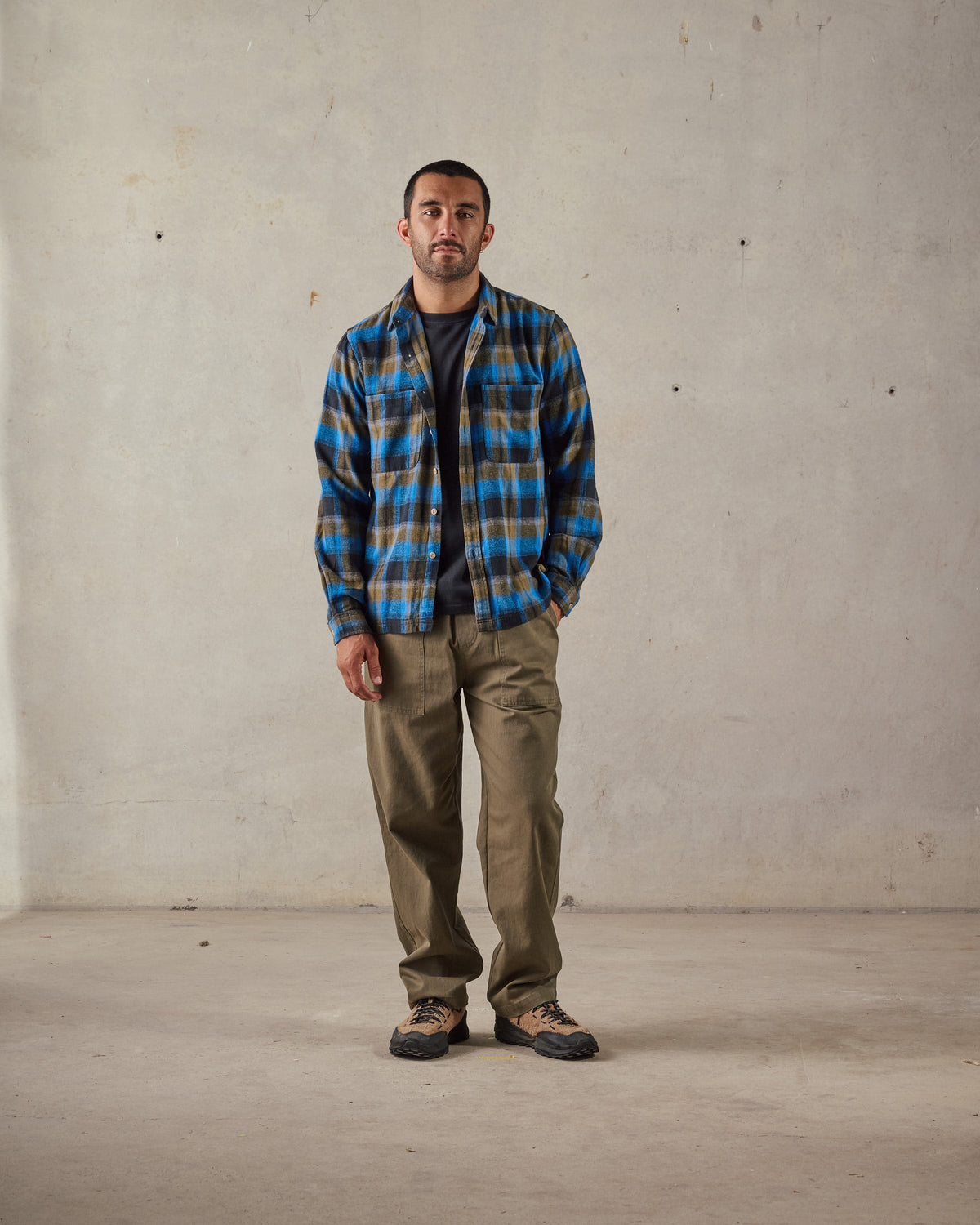Twin Pocket Long Sleeve Shirt - Blue Multi