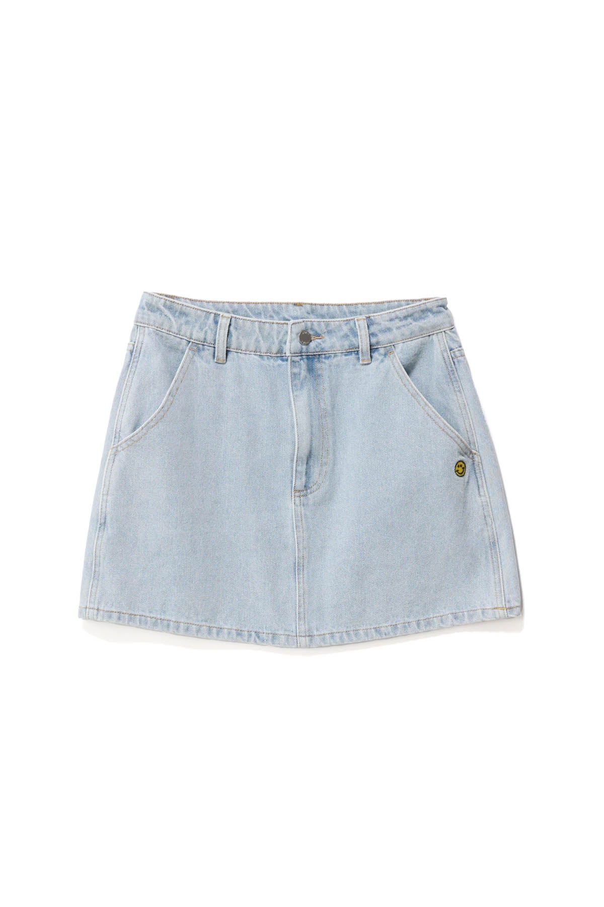 Heavenly People Mini Skirt - Washed Blue