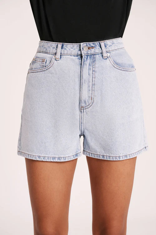 Organic Mom Short - Clear Blue