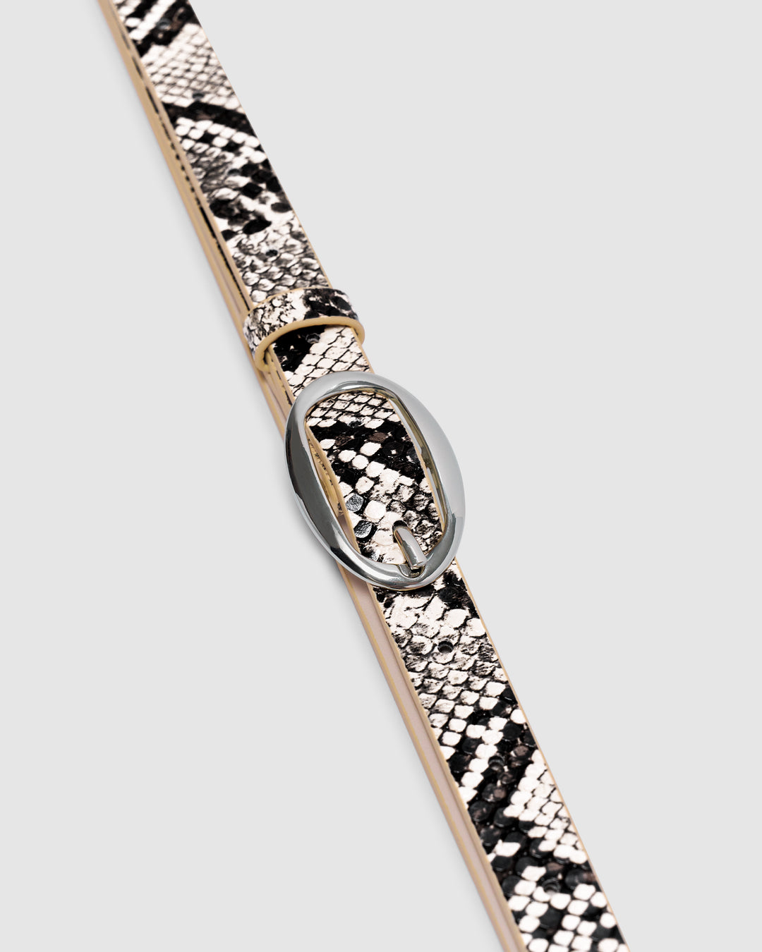 Oval Belt - Python / Silver