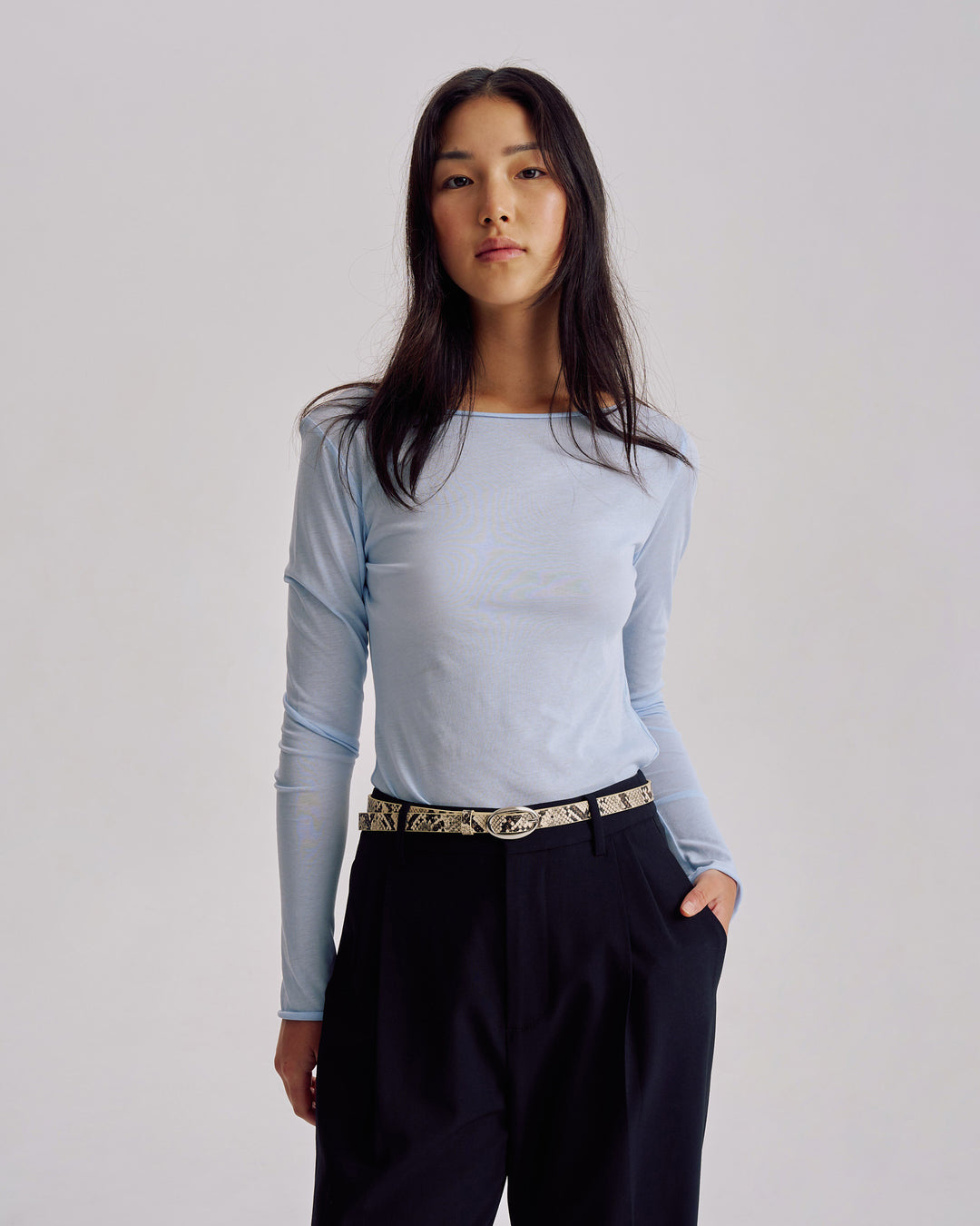 Oval Belt - Python / Silver