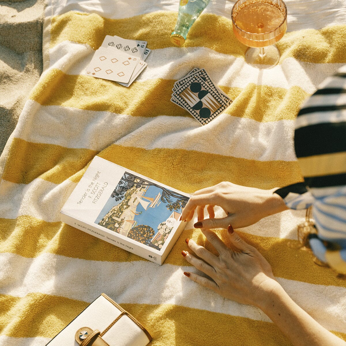 The Beach Towel - Crew Mimosa Yellow Stripe