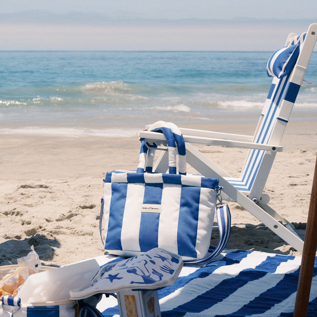 The Cloud Cooler Tote Bag - Crew Mediterranean Blue Stripe