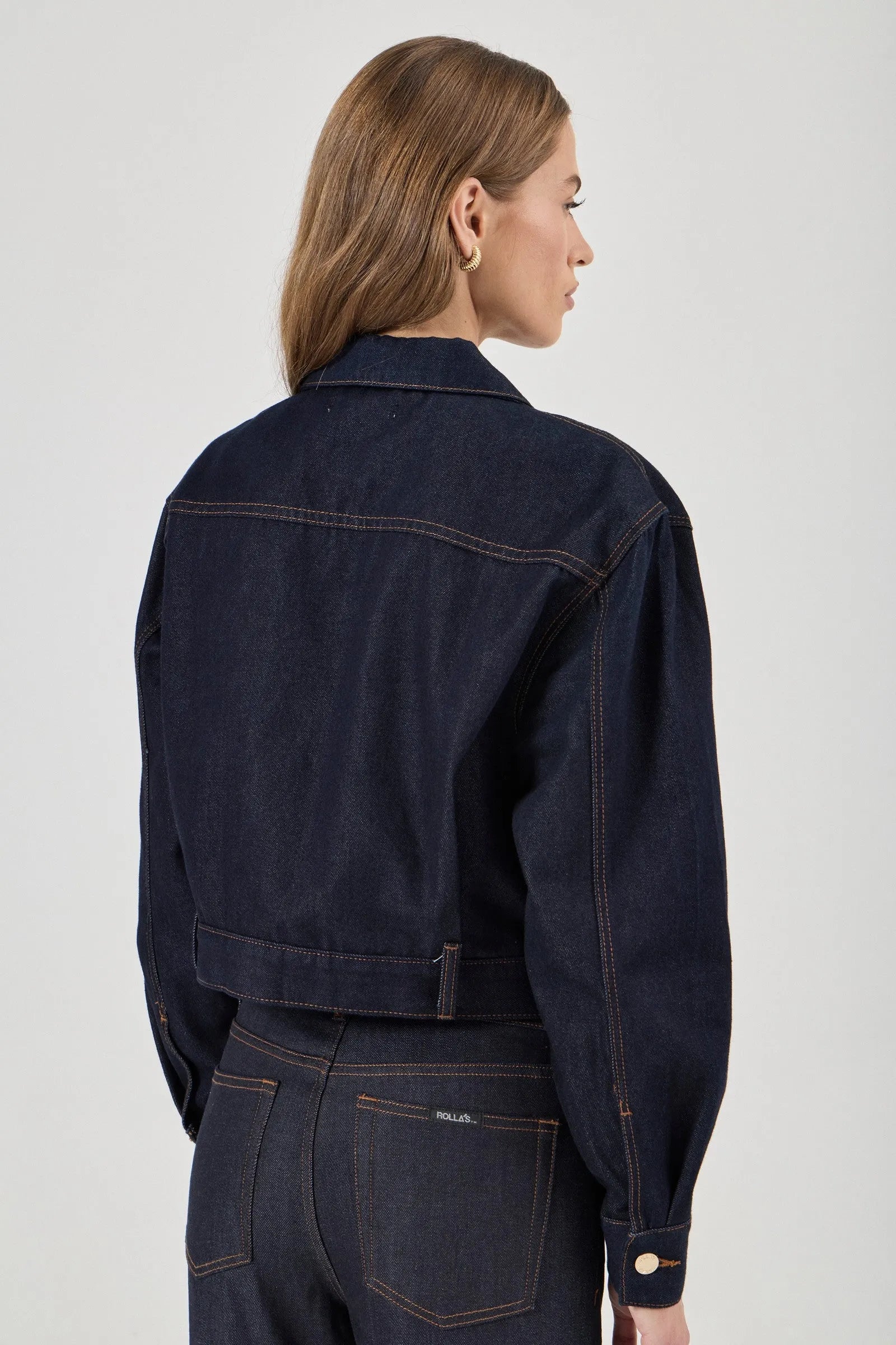 Belted Denim Jacket - Madame Indigo