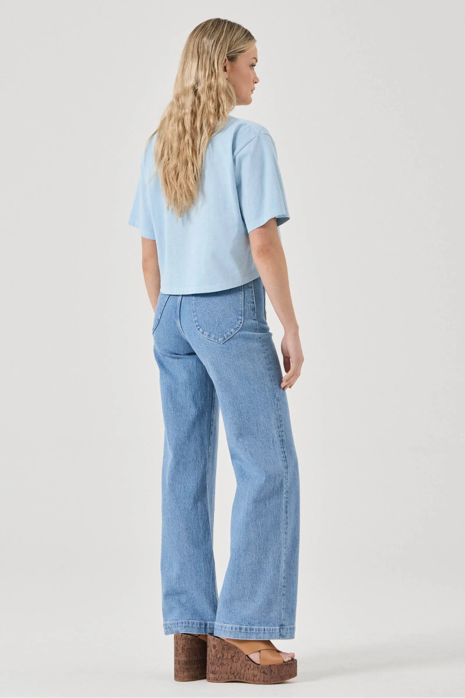 Resort Cropped Tee - Blue