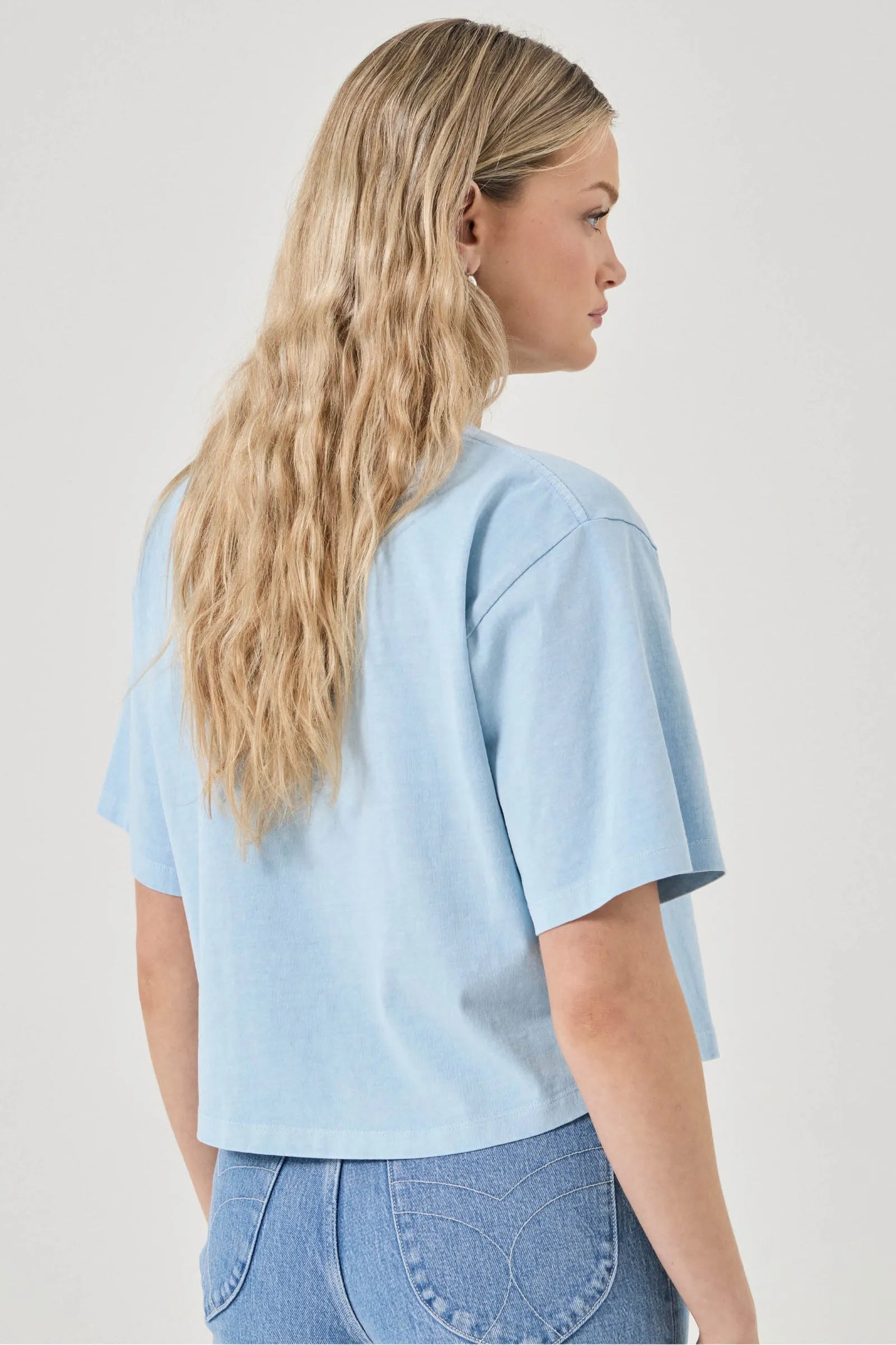 Resort Cropped Tee - Blue