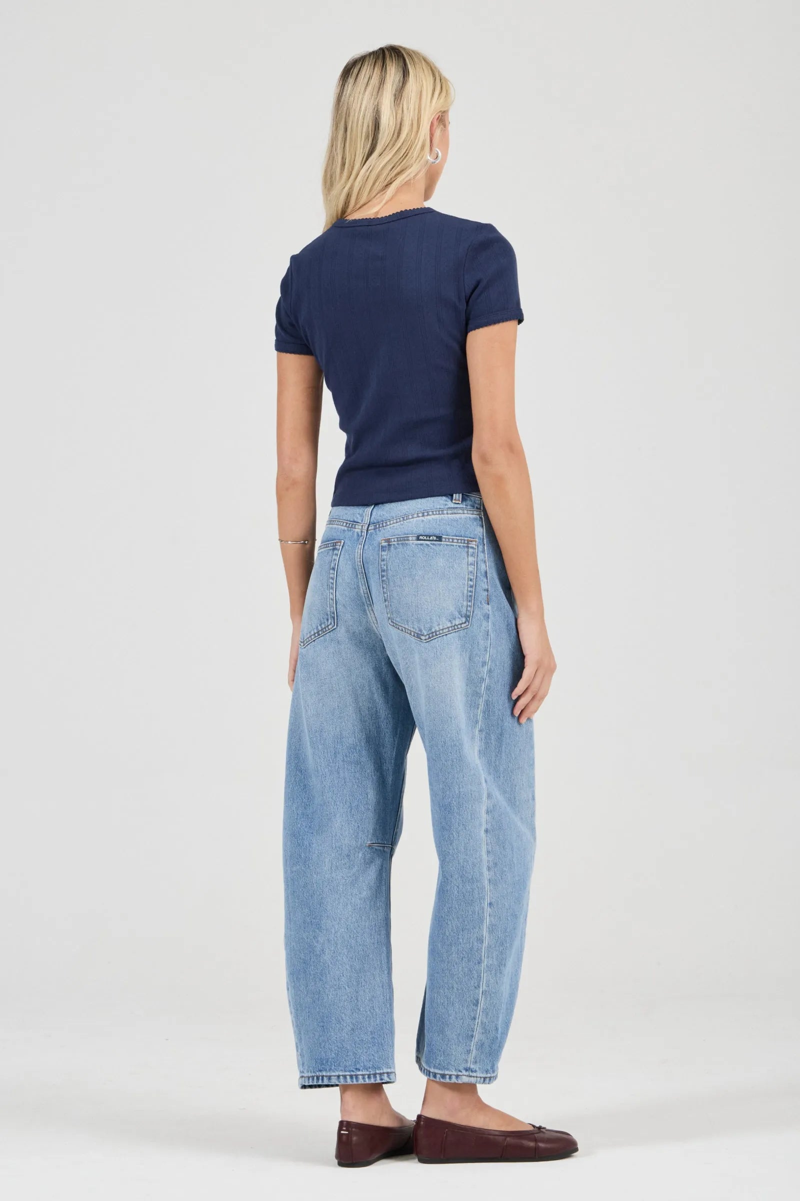 Pointelle Classic Tee - Navy