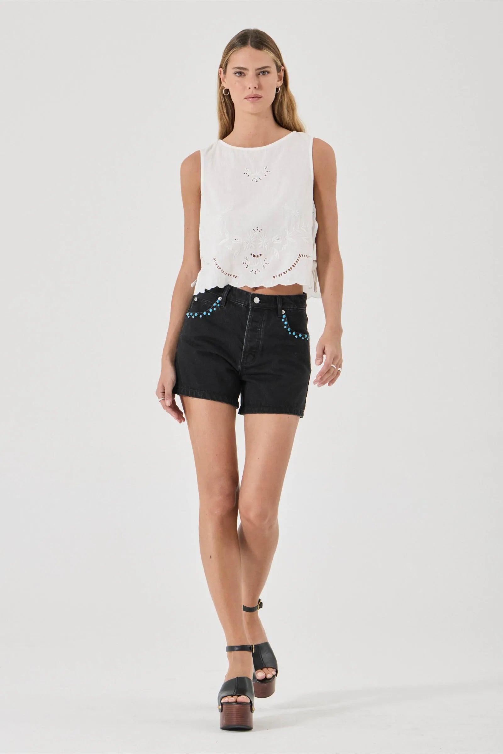 Camille Top Embroidered