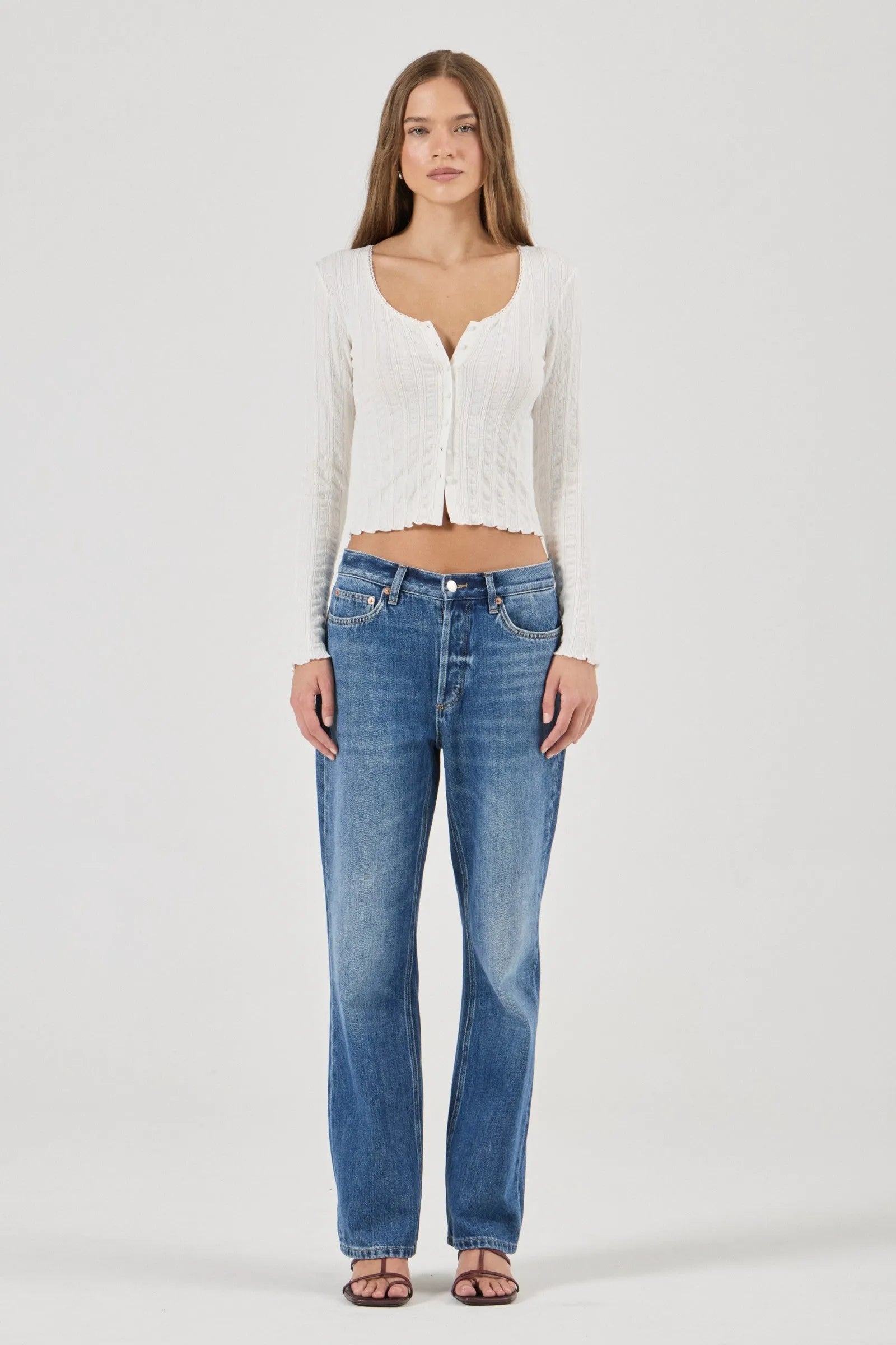 Maddison Button Up Long Sleeve Top