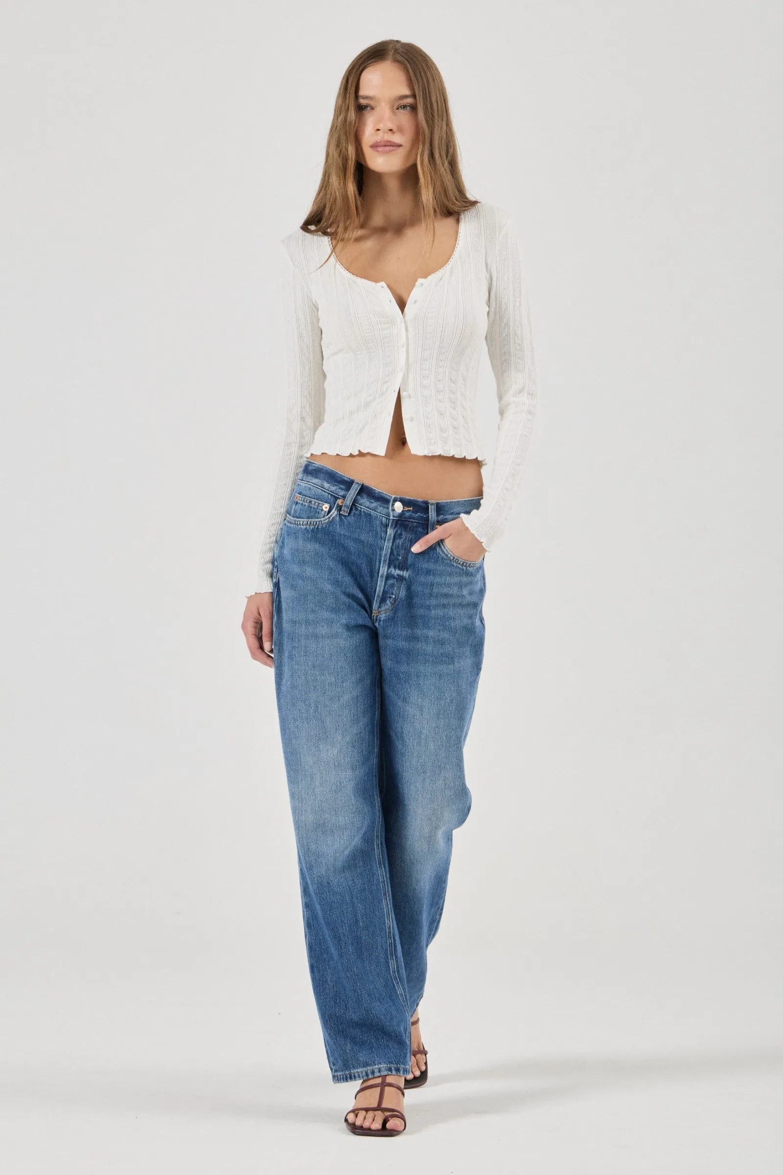 Maddison Button Up Long Sleeve Top