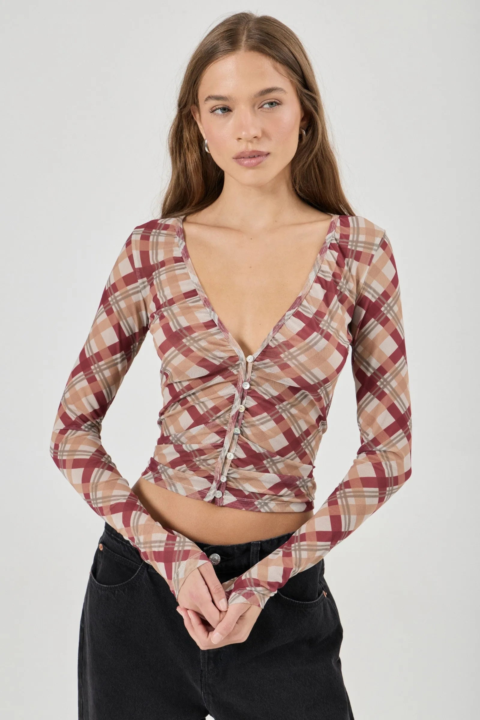 Field Lines Long Sleeve Top