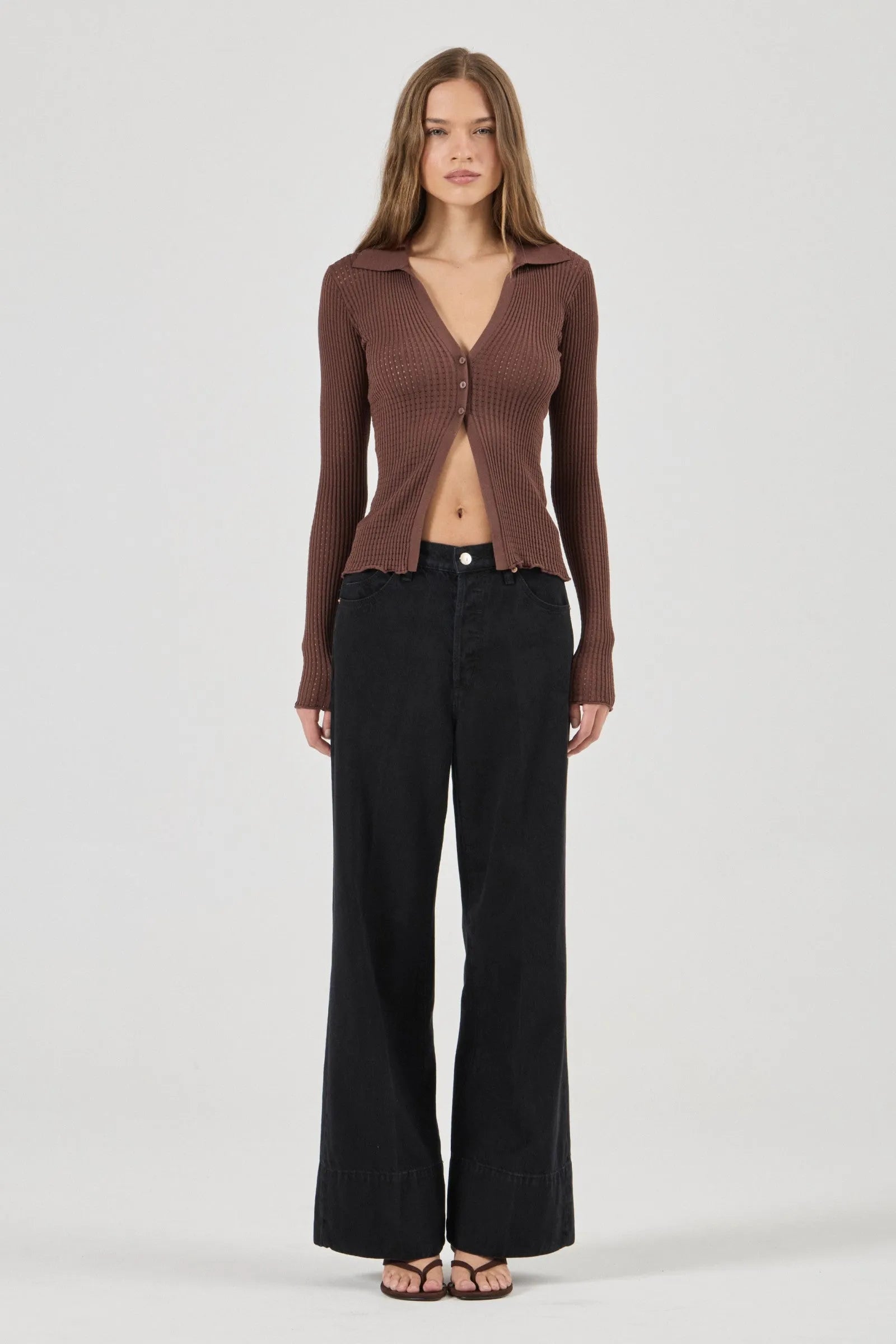 Juno Knitted Shirt - Espresso
