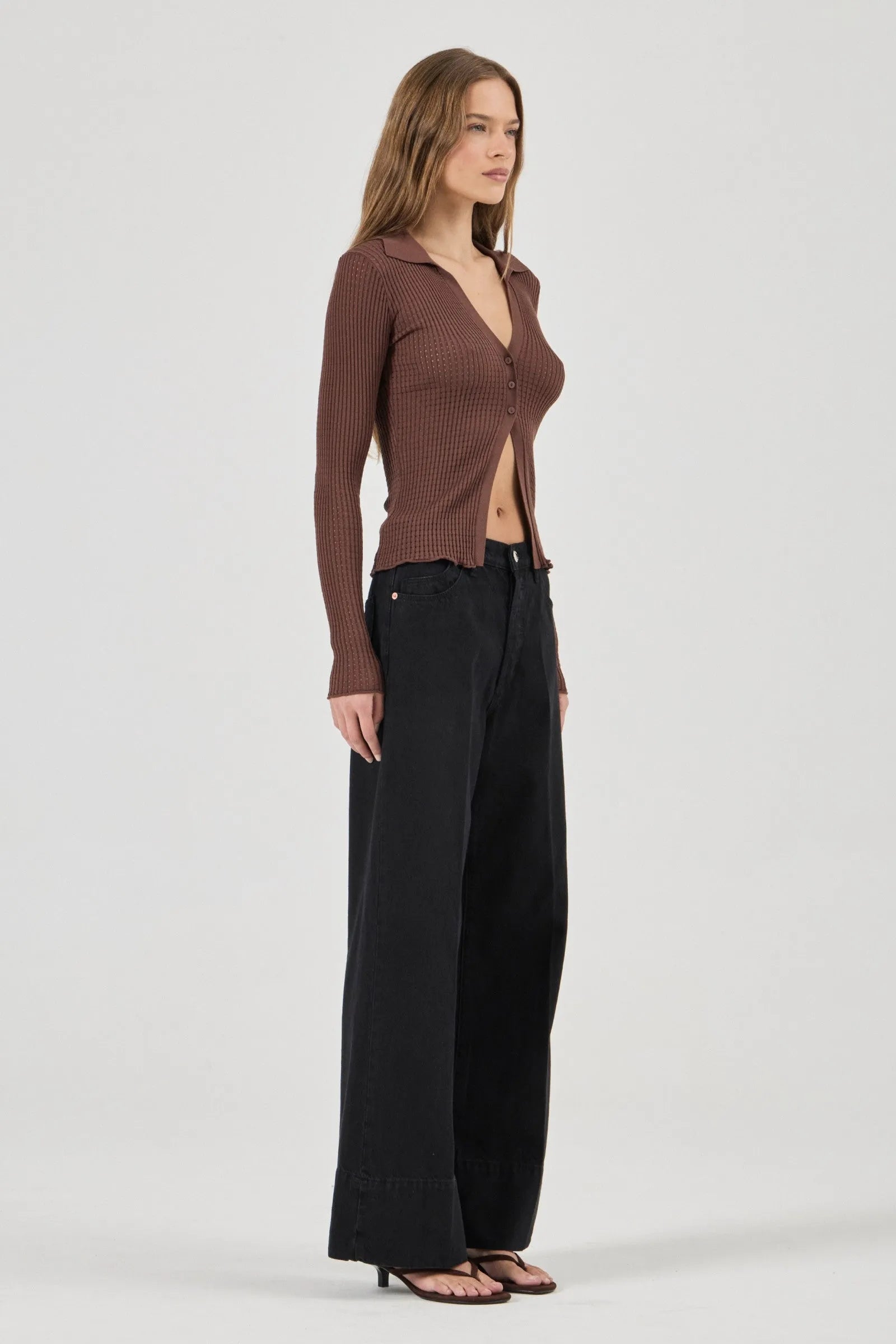 Juno Knitted Shirt - Espresso