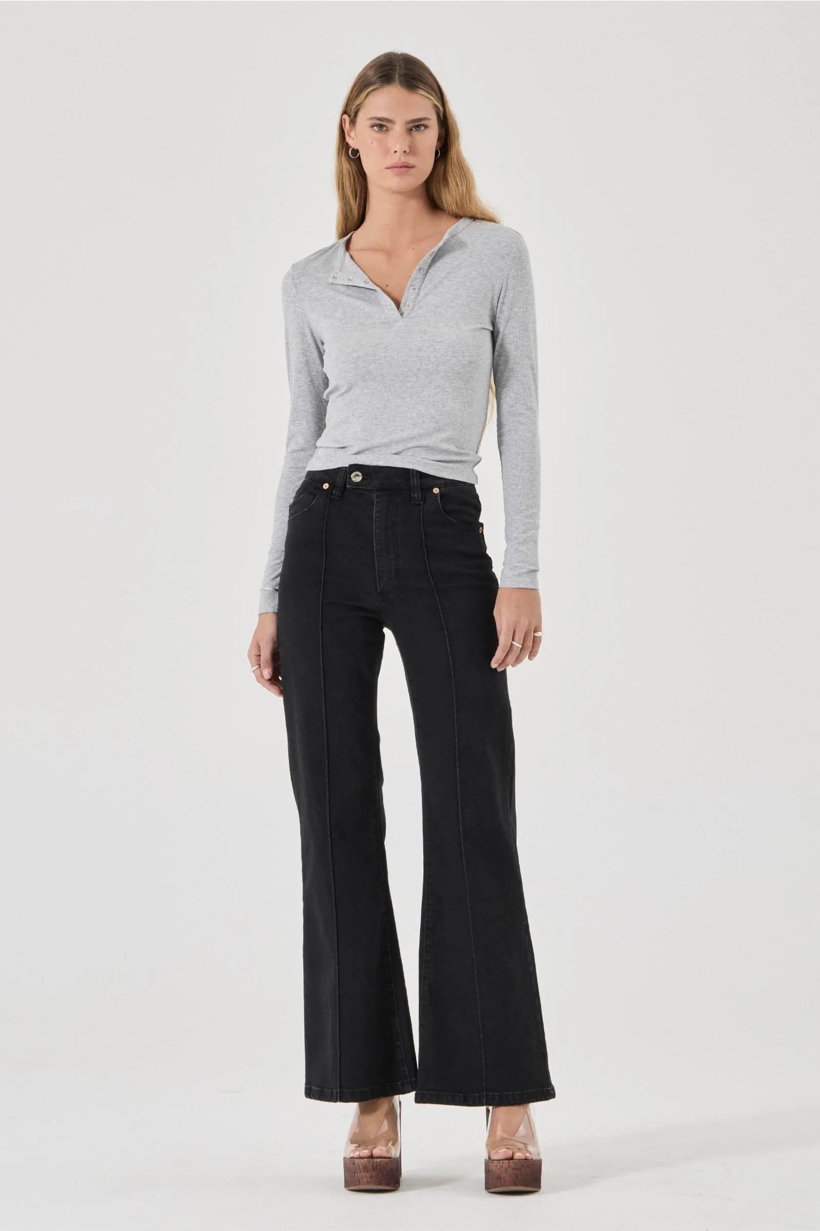 Studio Henley Long Sleeve Top