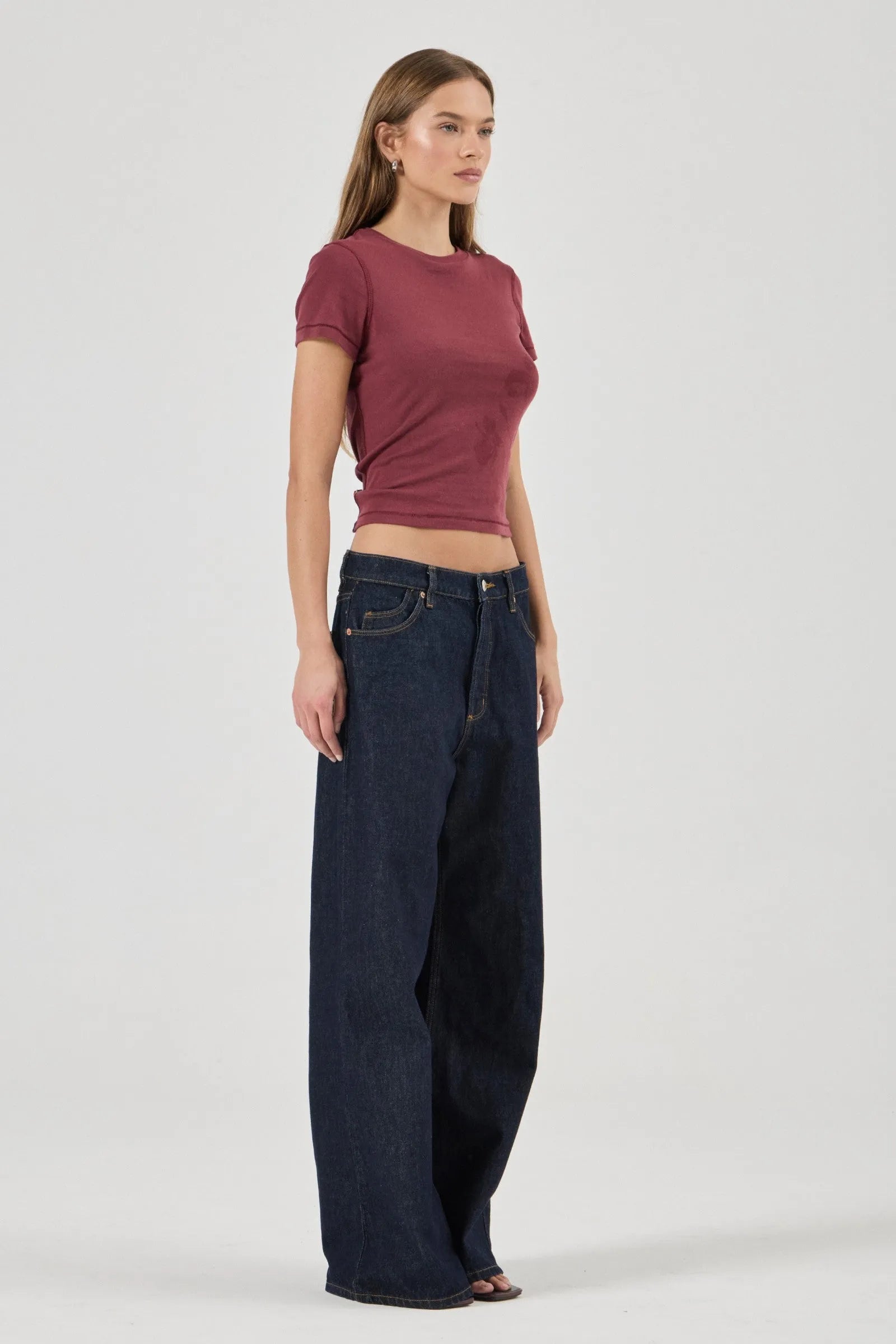 Petals Classic Tee - Dark Cherry