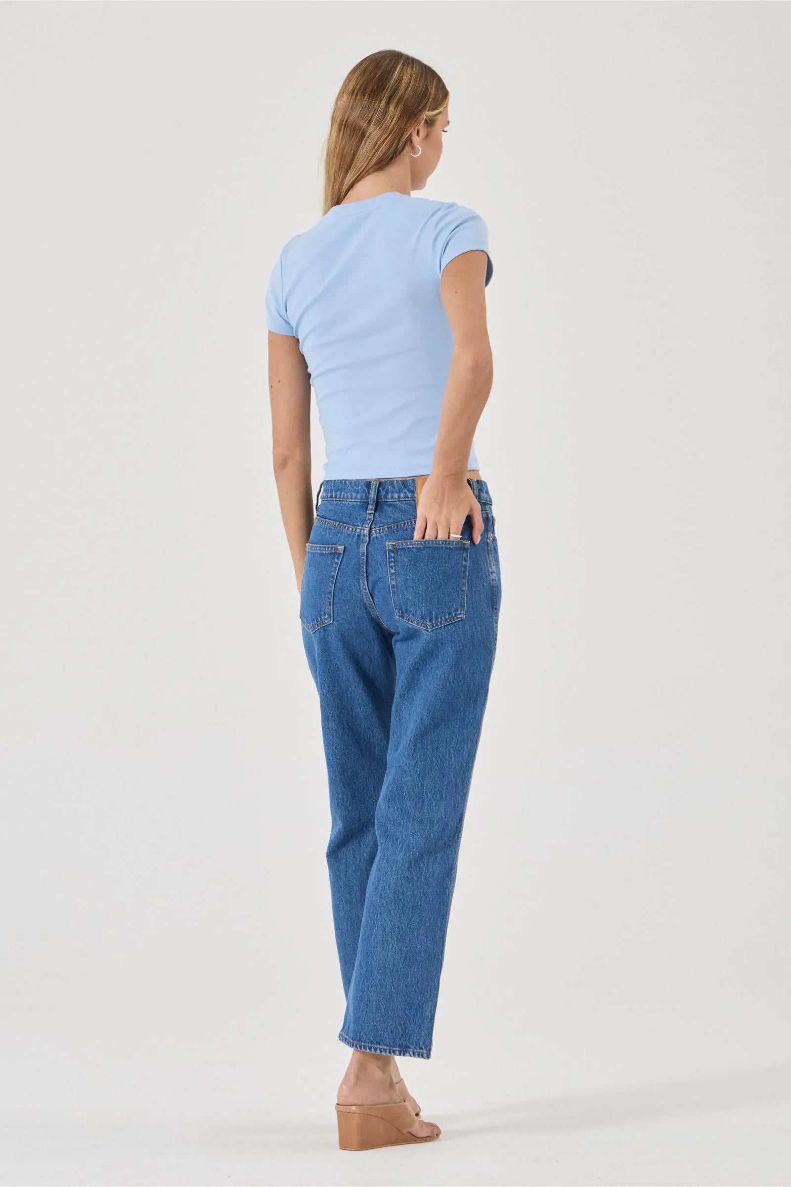 Baby Tee Plain - Soft Blue