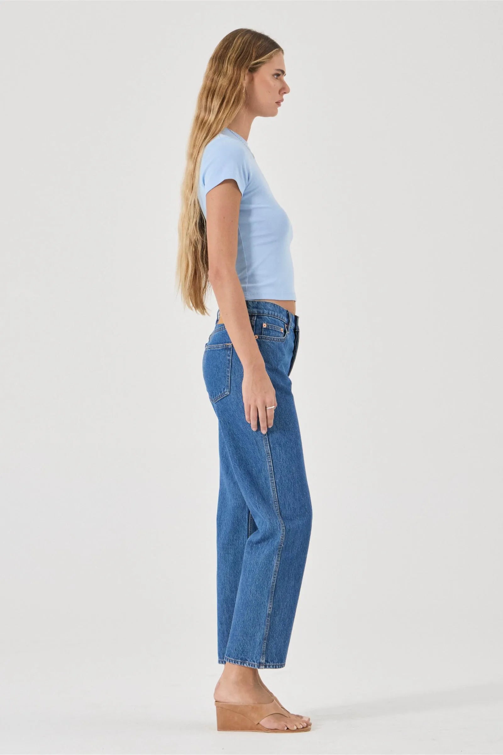 Baby Tee Plain - Soft Blue