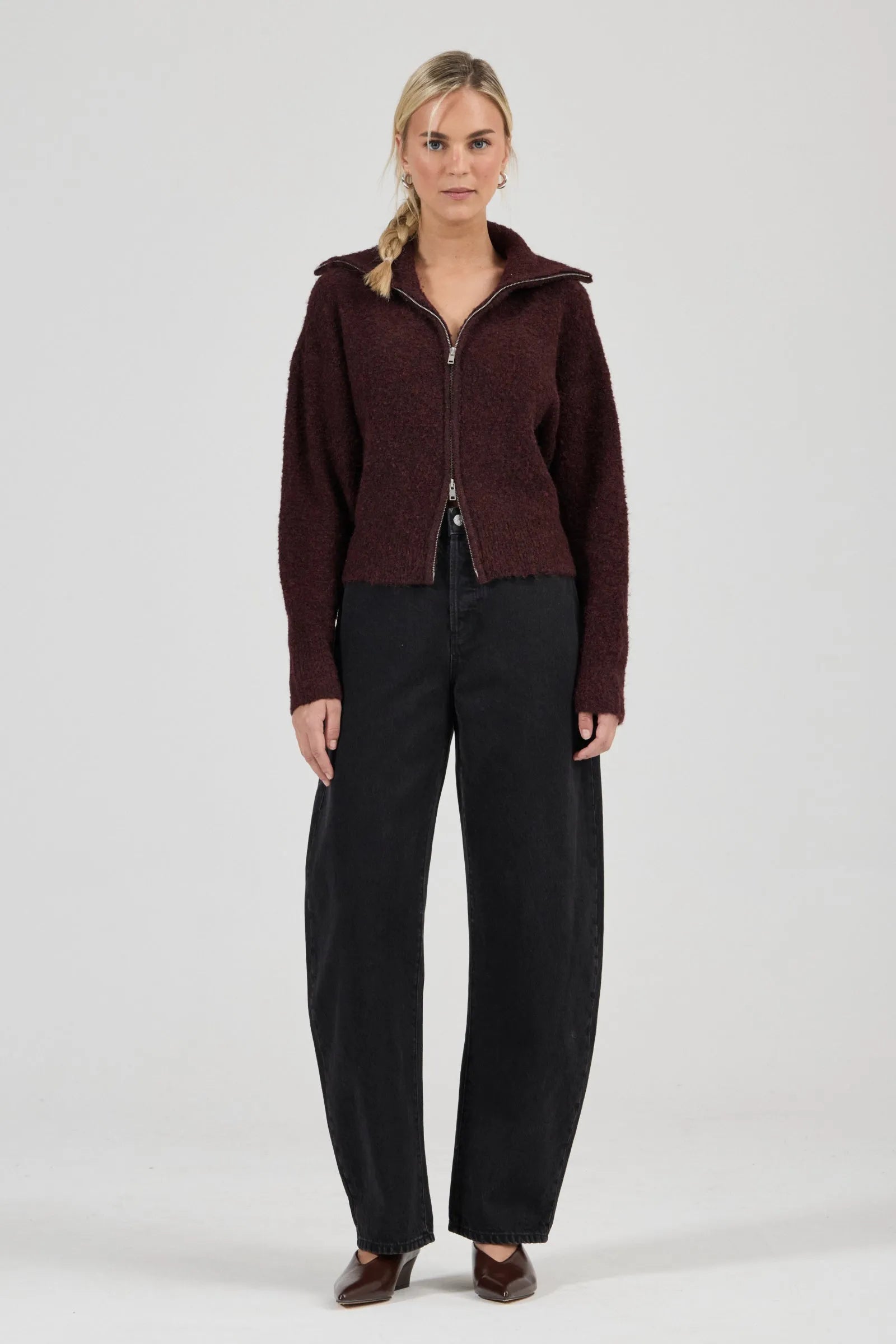 Loom Cardigan - Dark Cherry