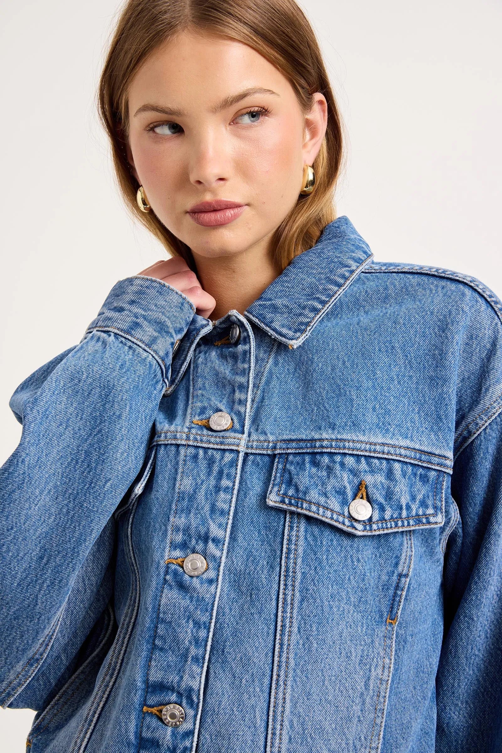 Denim Swing Jacket - Soho Vintage