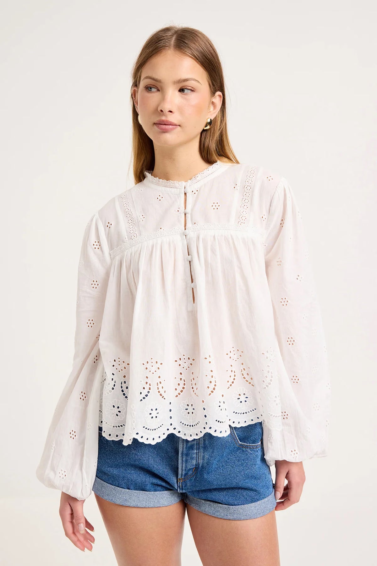 Darling Voile Blouse - White