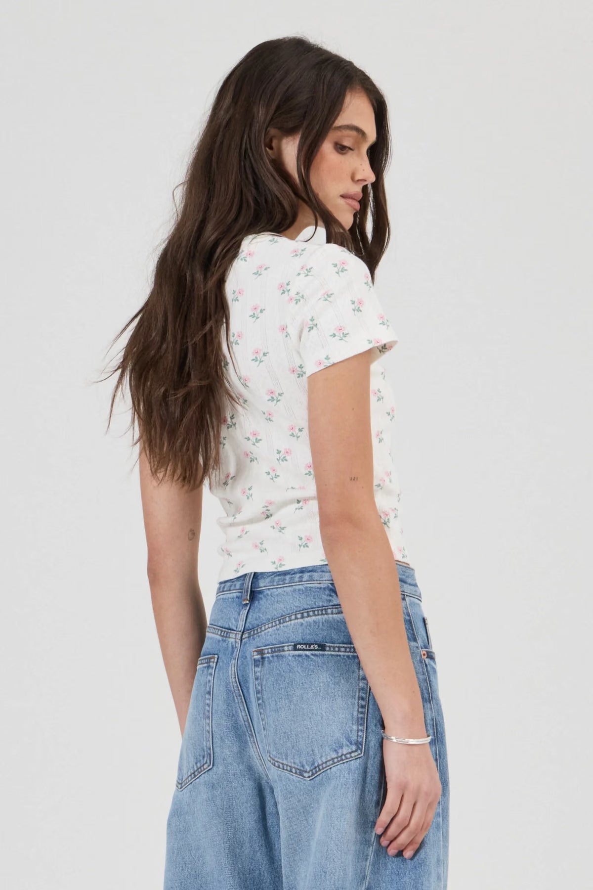 Pointelle Classic Tee - Posey
