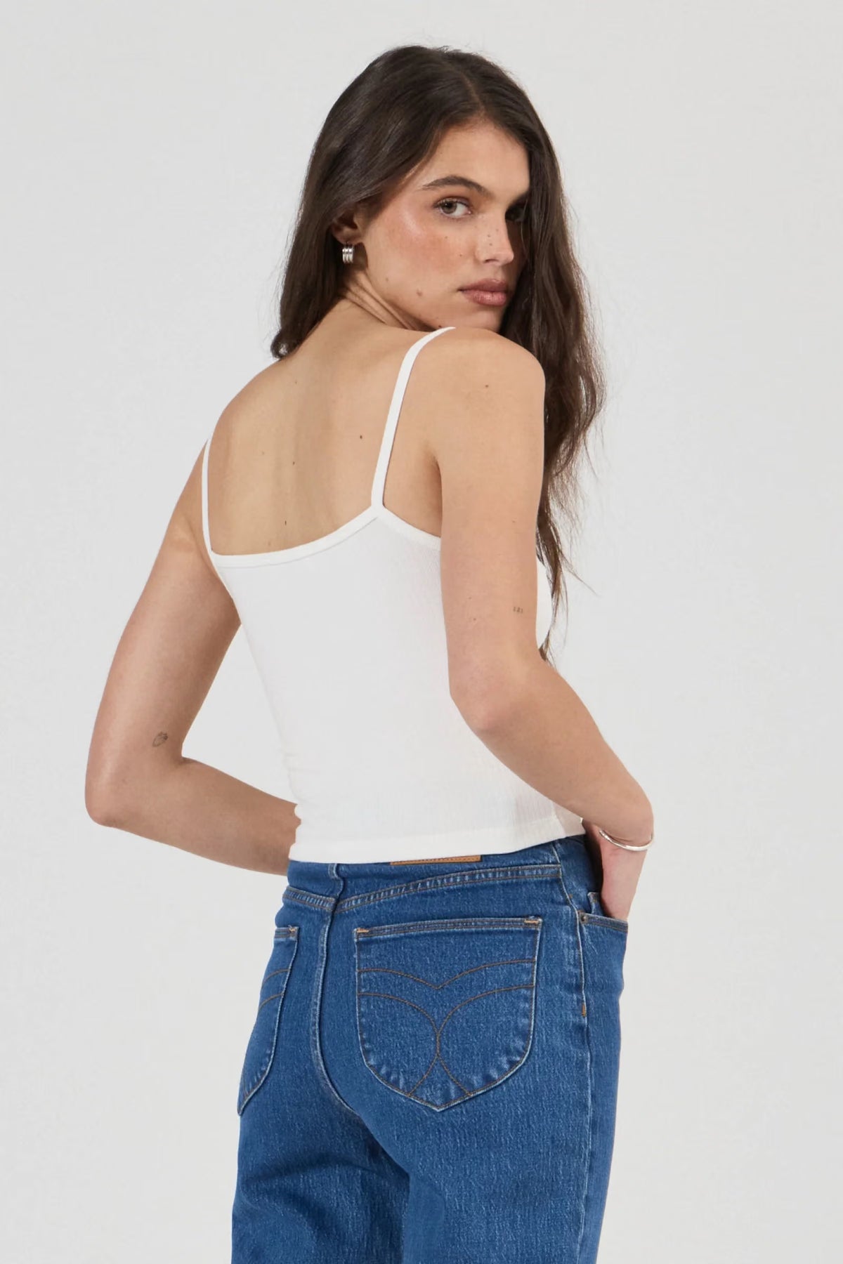 Pointe Rib Tank - White