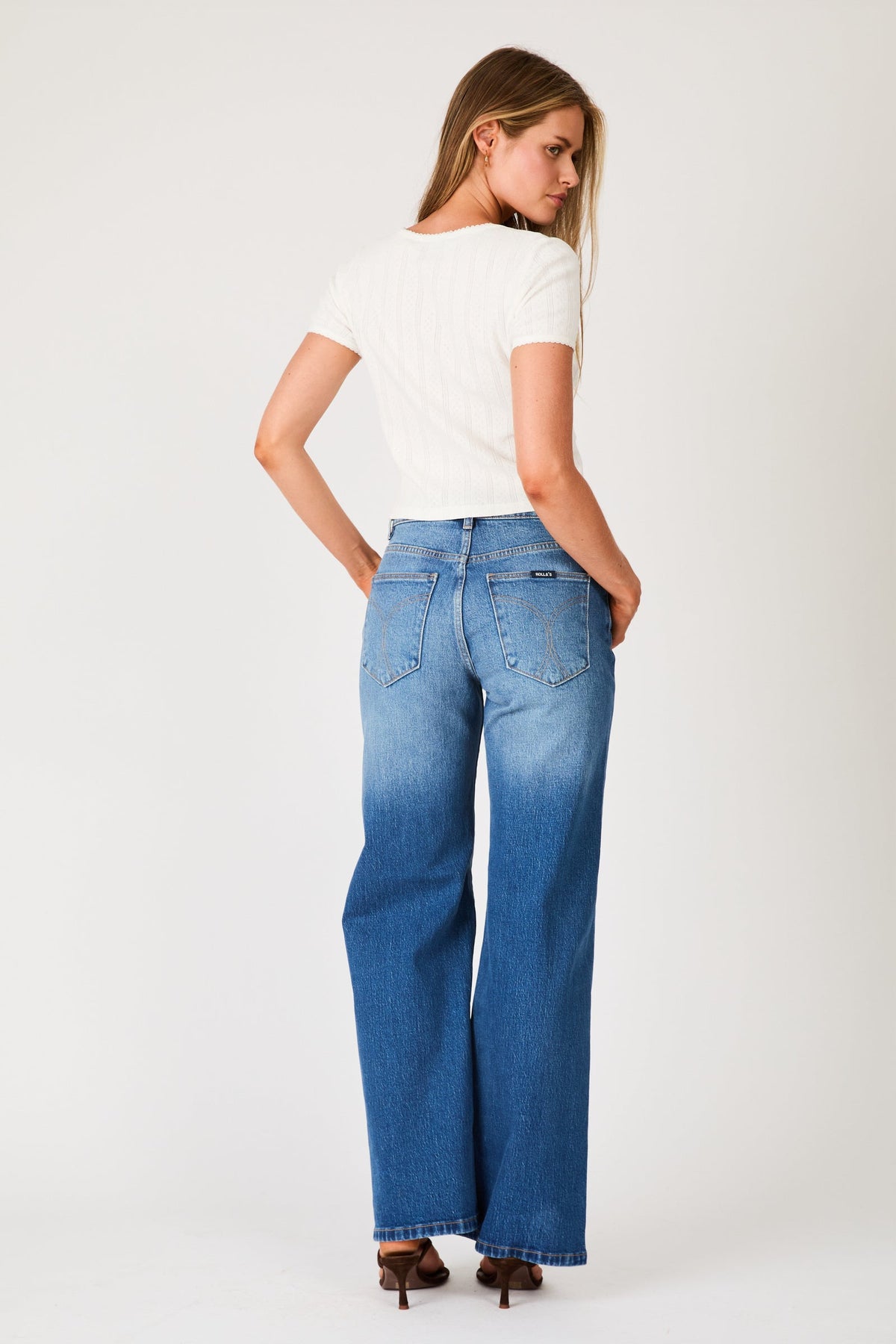 Pointelle Cross Over Top - White