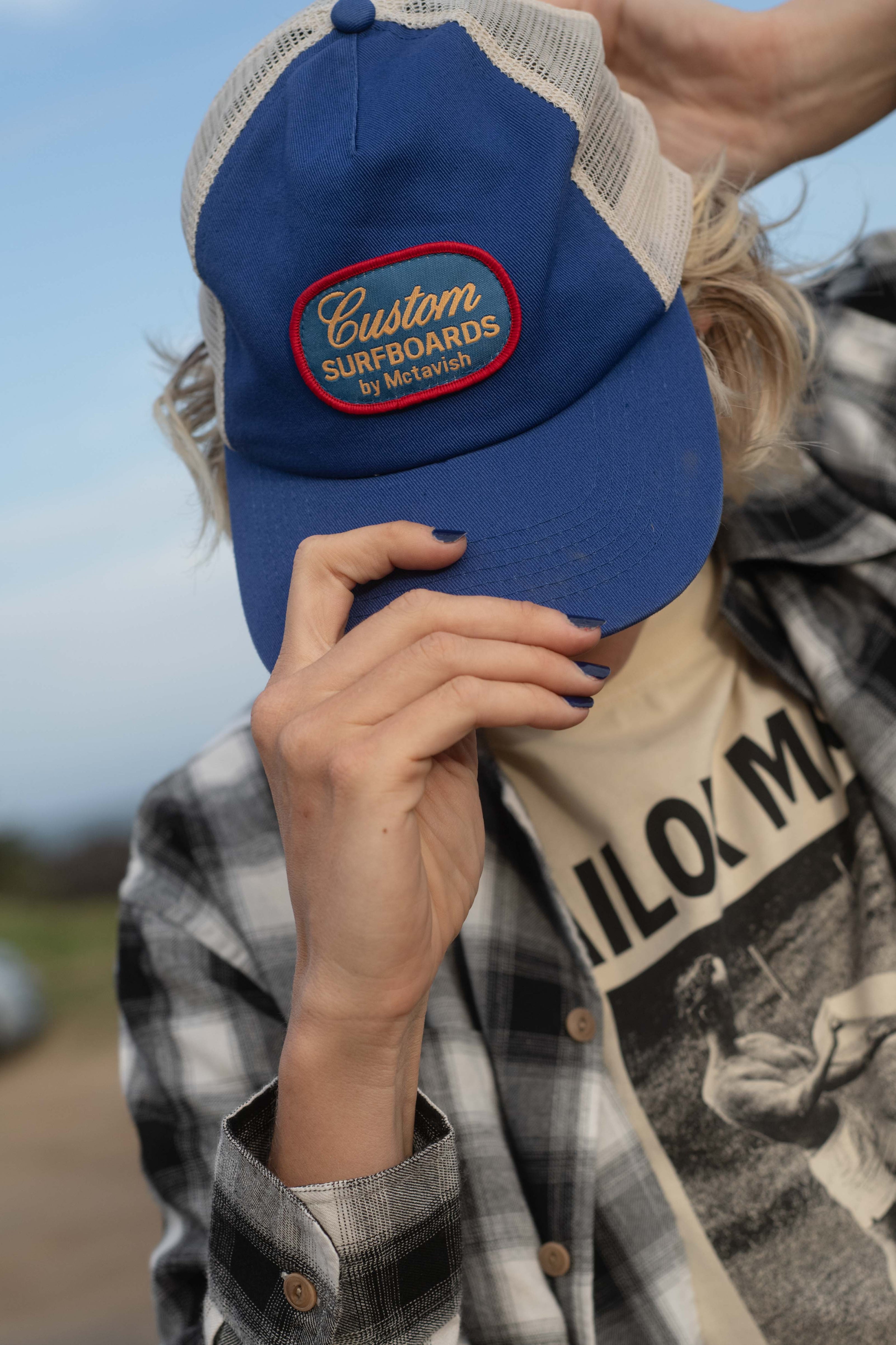 Custom Trucker Cap - Blue