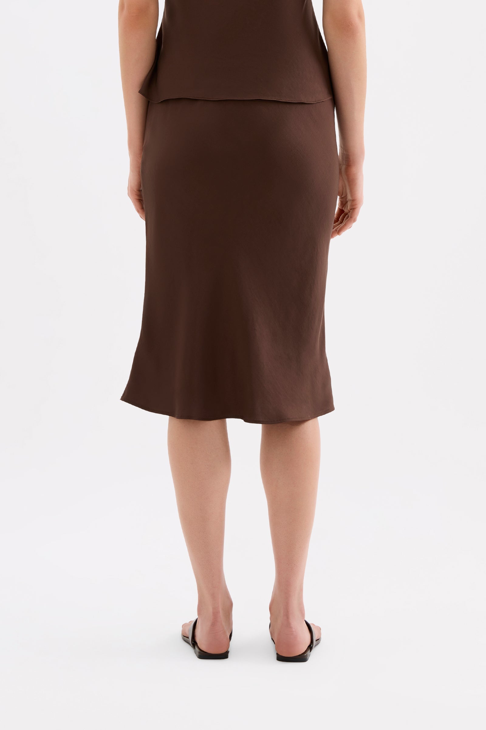 Tilly Tencel Skirt - Chocolate