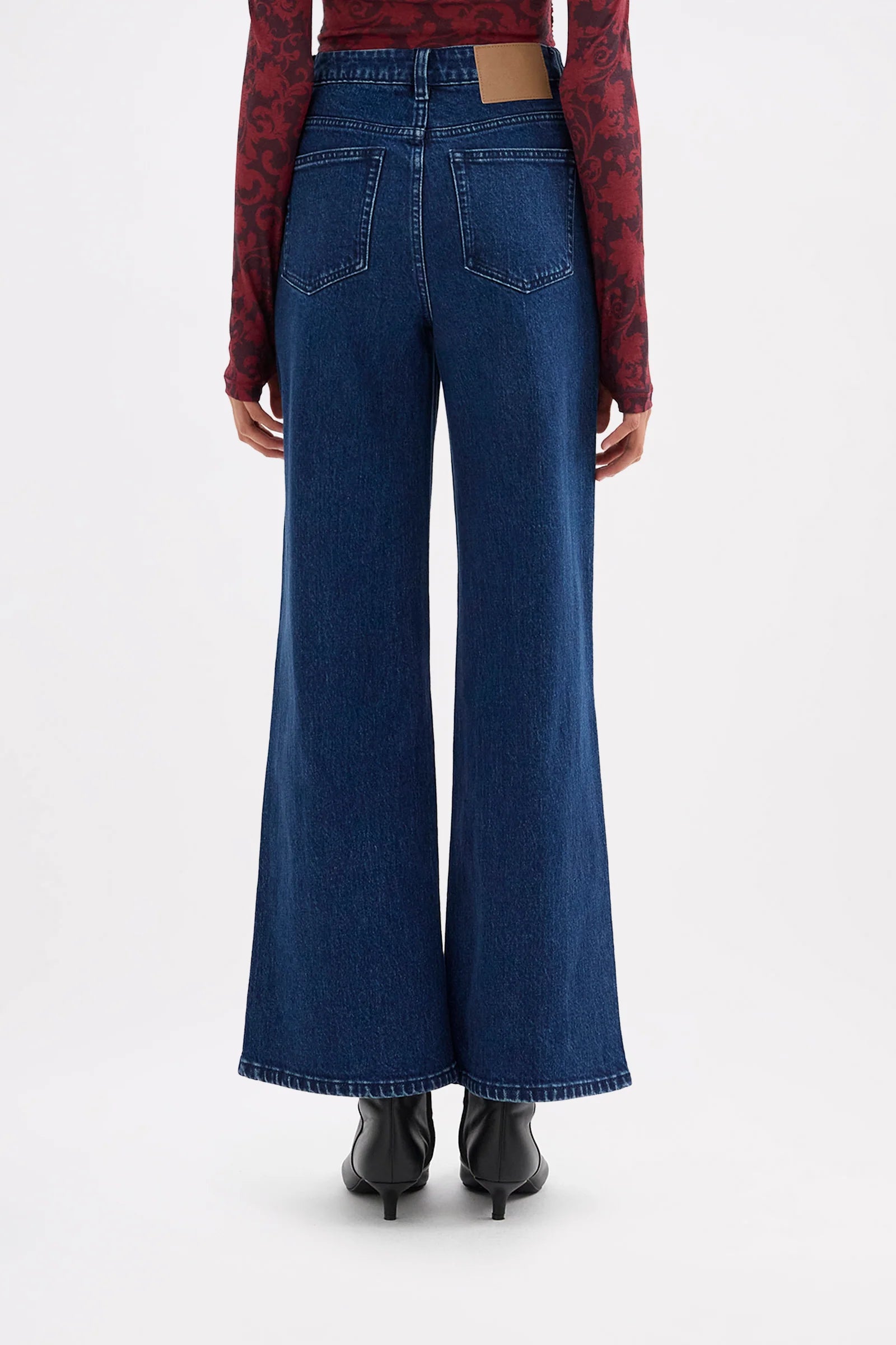 Organic Stretch Wide Leg Jean - Lake Blue