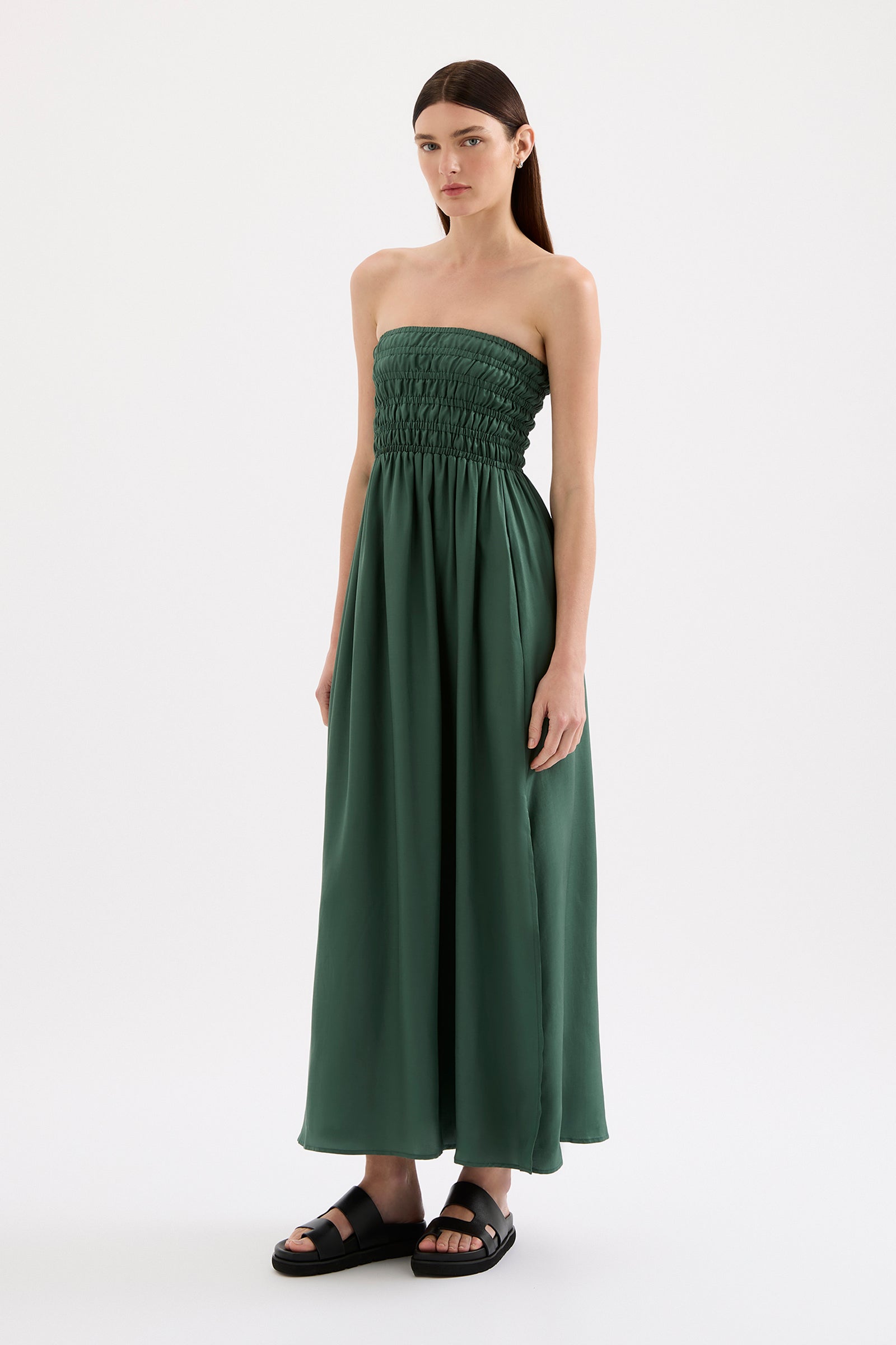 Zuri Tencel Maxi Dress - Emerald