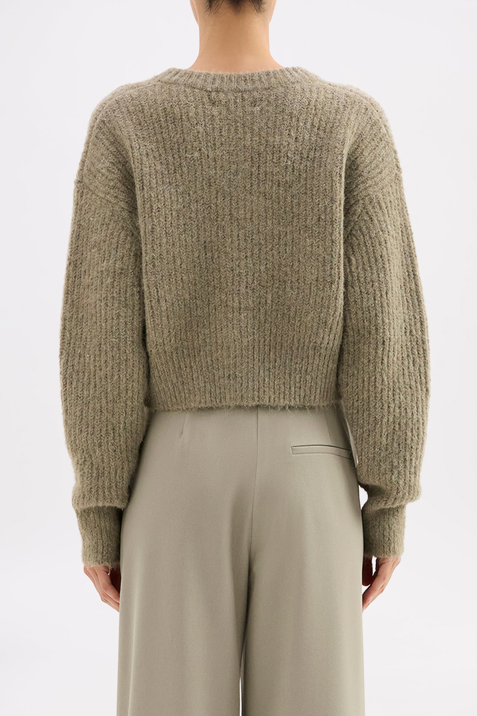 Nixon Cropped Cardigan - Vine